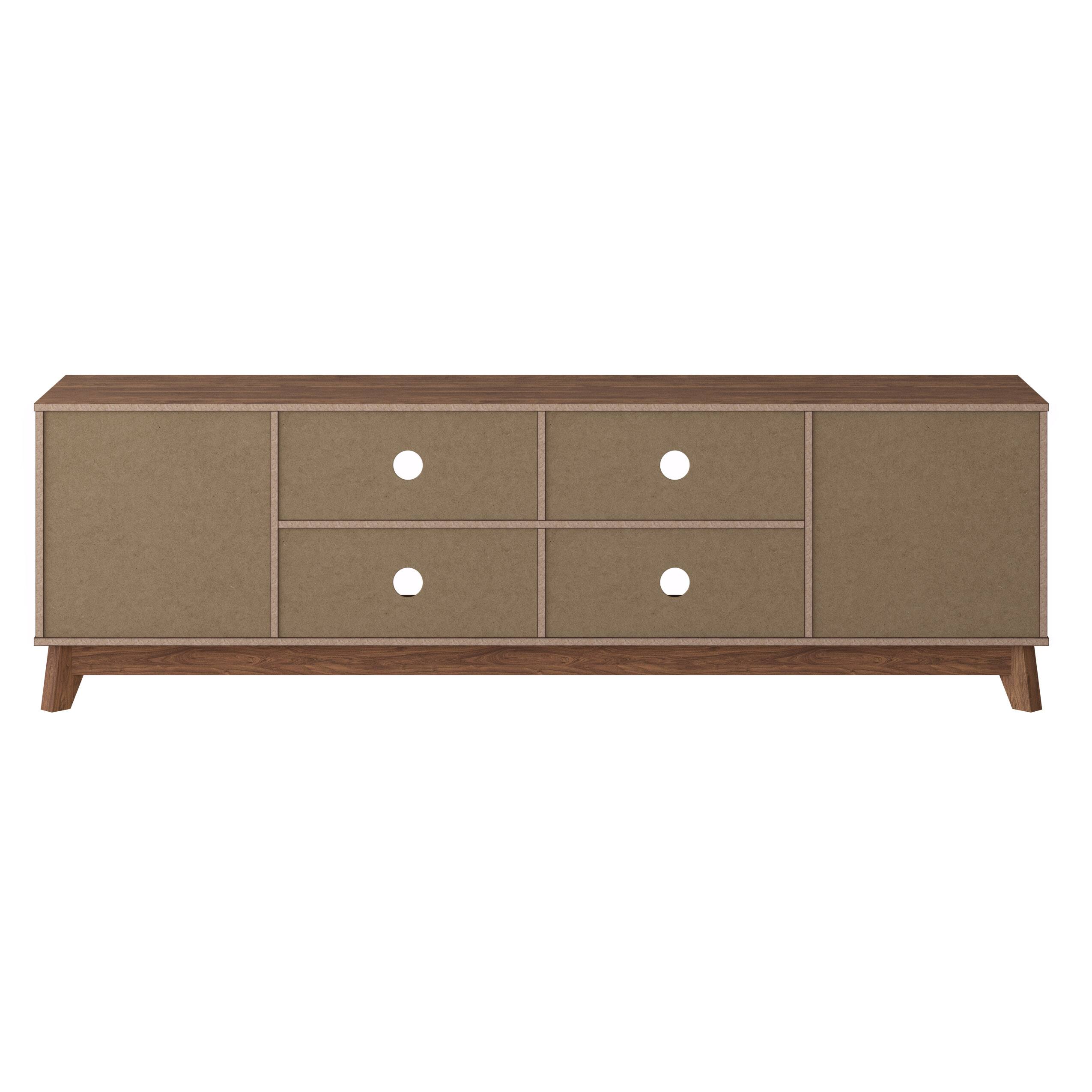 CorLiving - Hollywood Collection TV Stand with Open and Closed Shelves for Most TVs up to 85" - Brown - Image 6