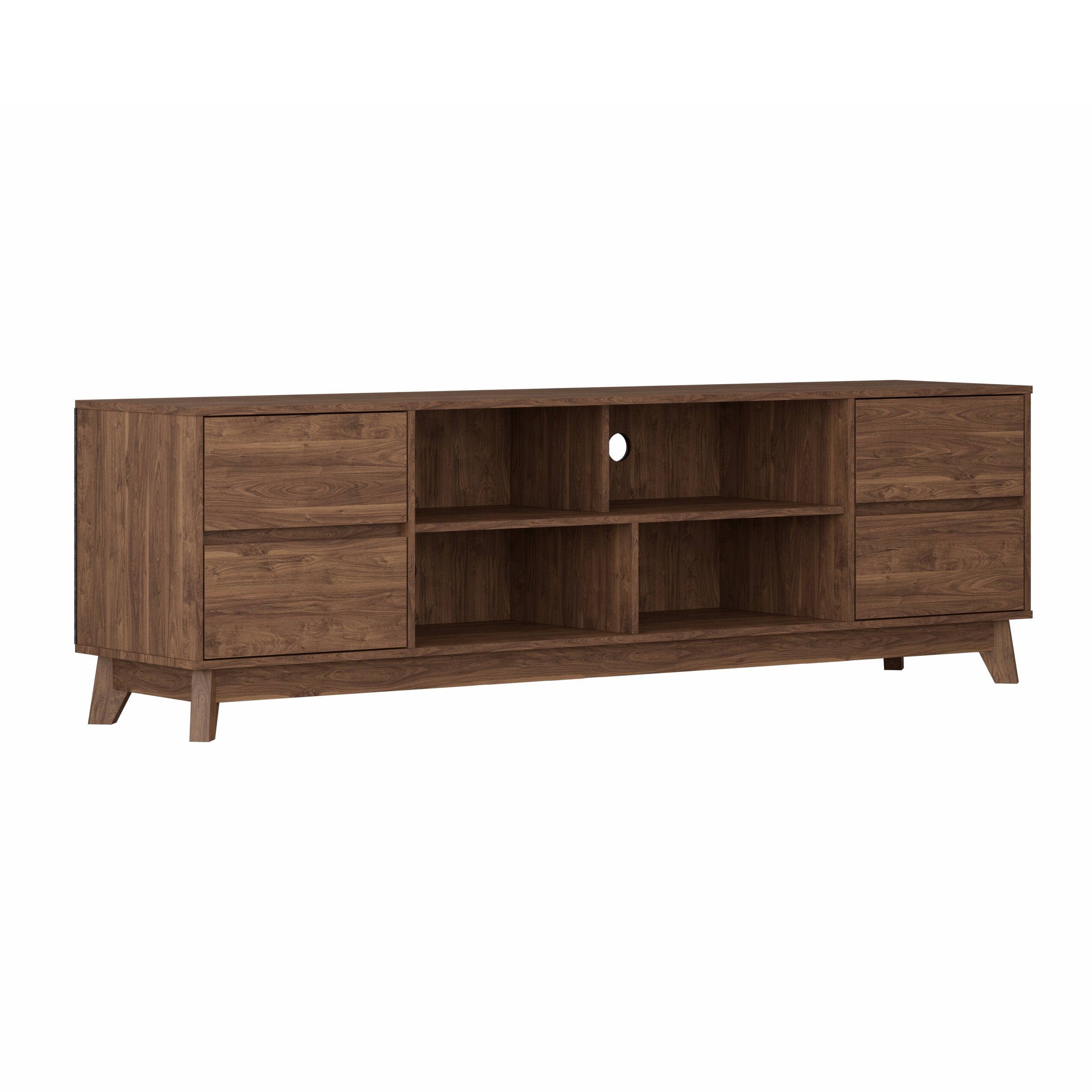 CorLiving - Hollywood Collection TV Stand with Open and Closed Shelves for Most TVs up to 85" - Brown - Image 13