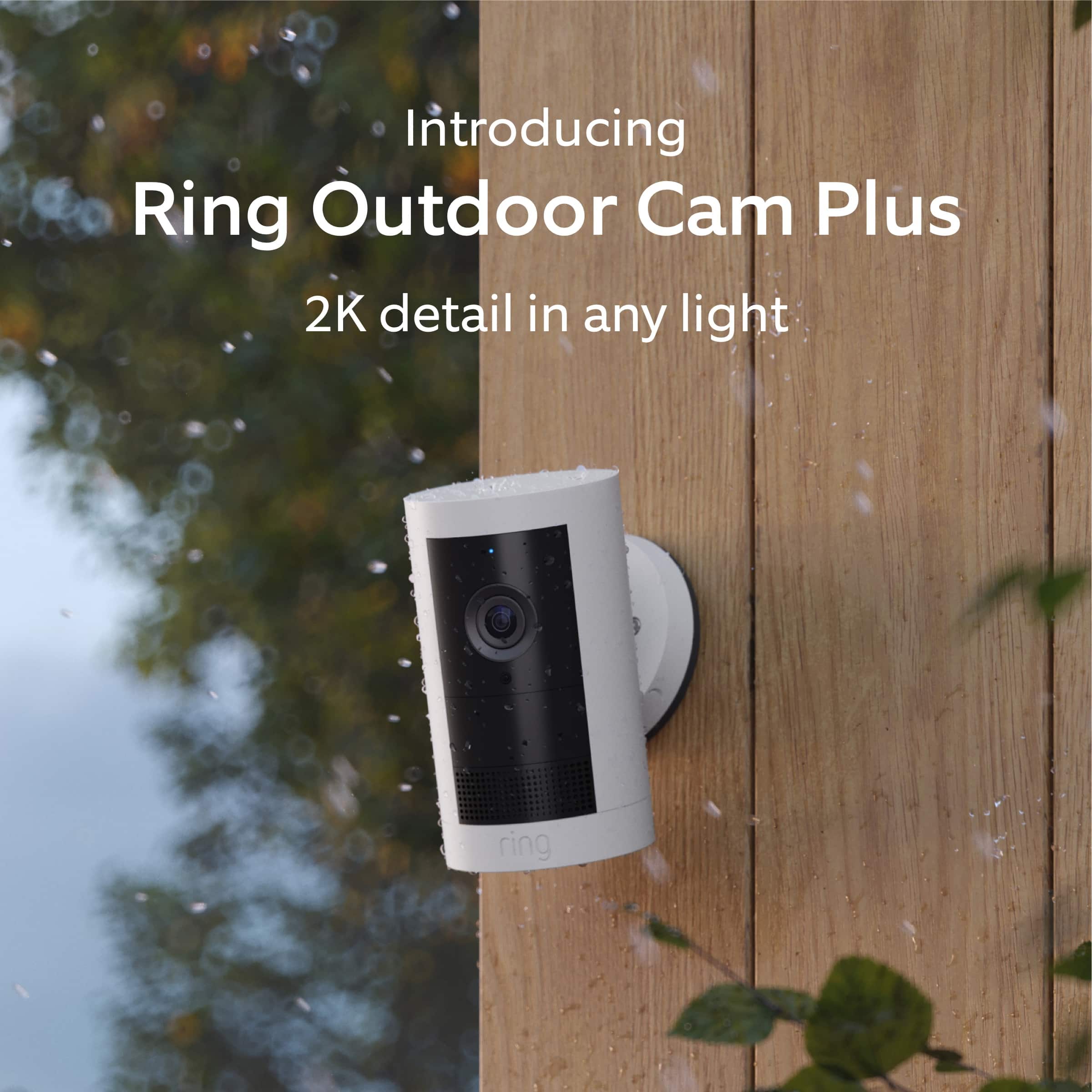 Outdoor Cam Plus, Battery with 2K Video and Ring Vision, Low-Light Sight, and Mount-Anywhere Versatility - White - Image 2