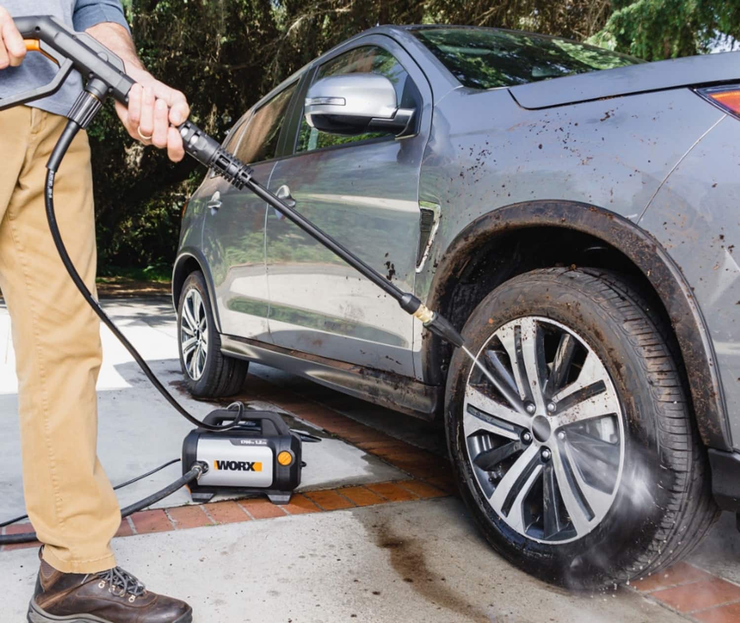 WORX - Electric Pressure Washer up to 1700 PSI at 1.2 GPM - Black - Image 7