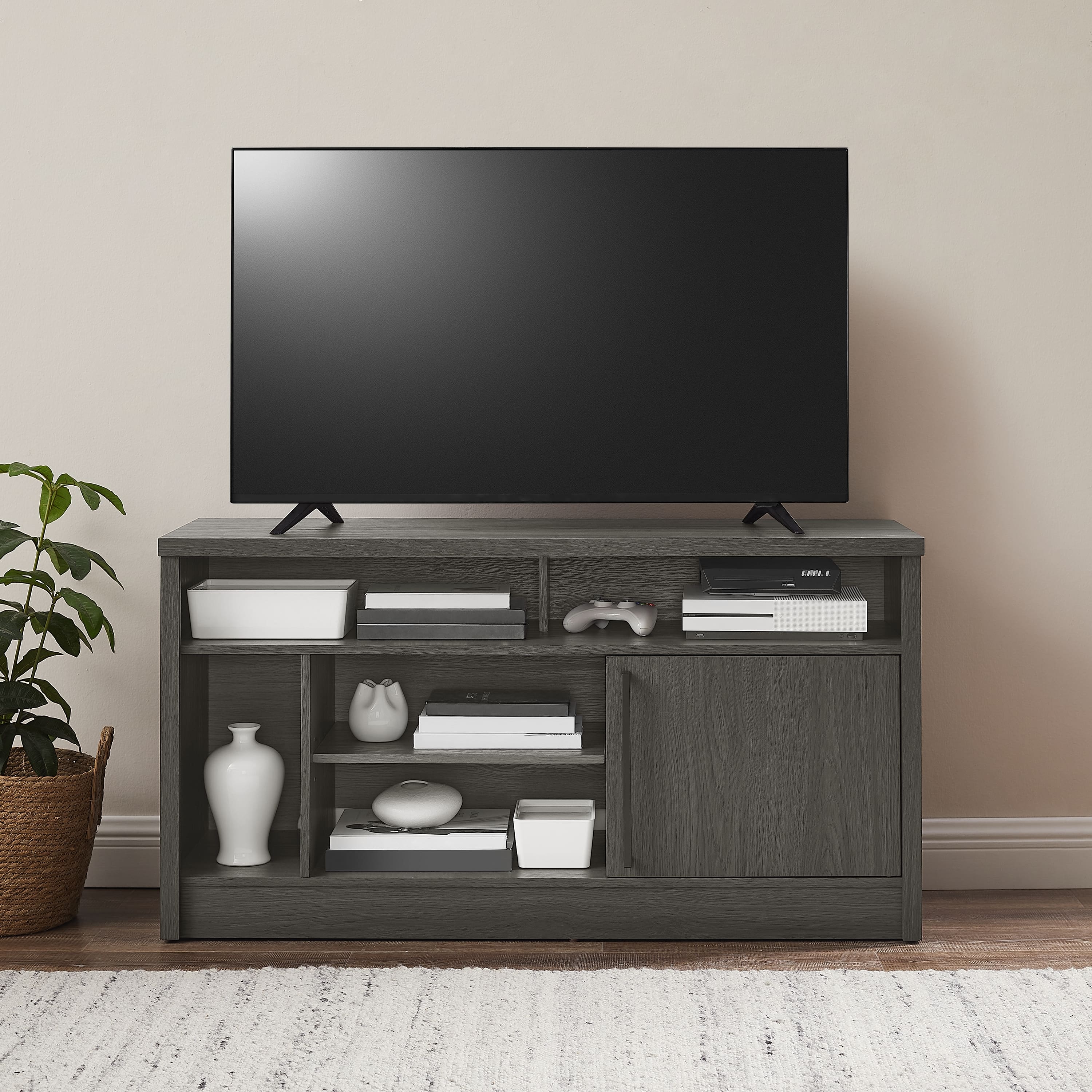 Insignia™ - TV Stand for Most TVs Up to 55” with Gaming Nook - Dark Gray - Image 10