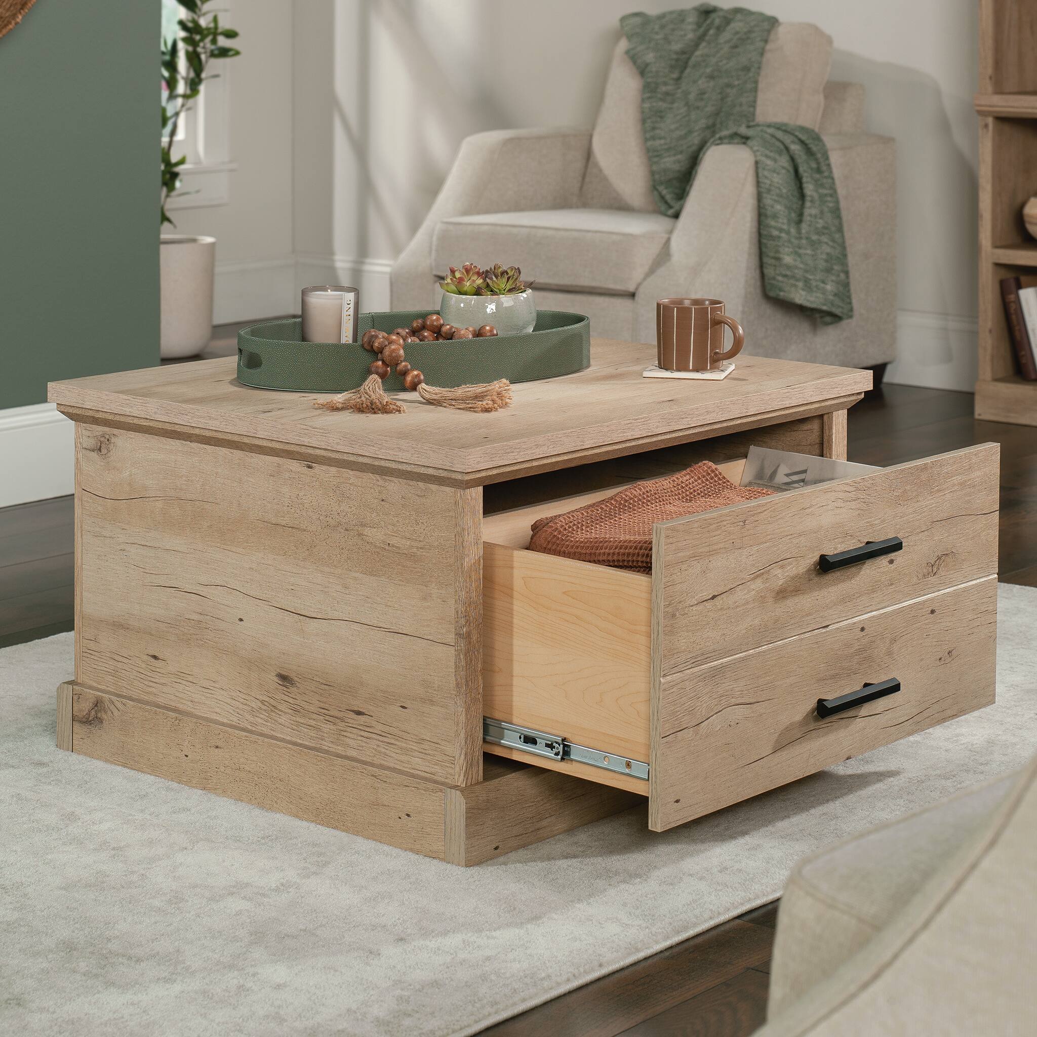 Sauder - Aspen Post Coffee Table Pmo - Prime Oak - Image 3