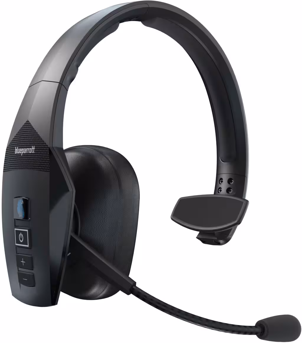 BlueParrott - B550-XT Wireless Bluetooth Mono Headset with 96% Noise-Cancelling Microphone and 100% Voice Control - Black