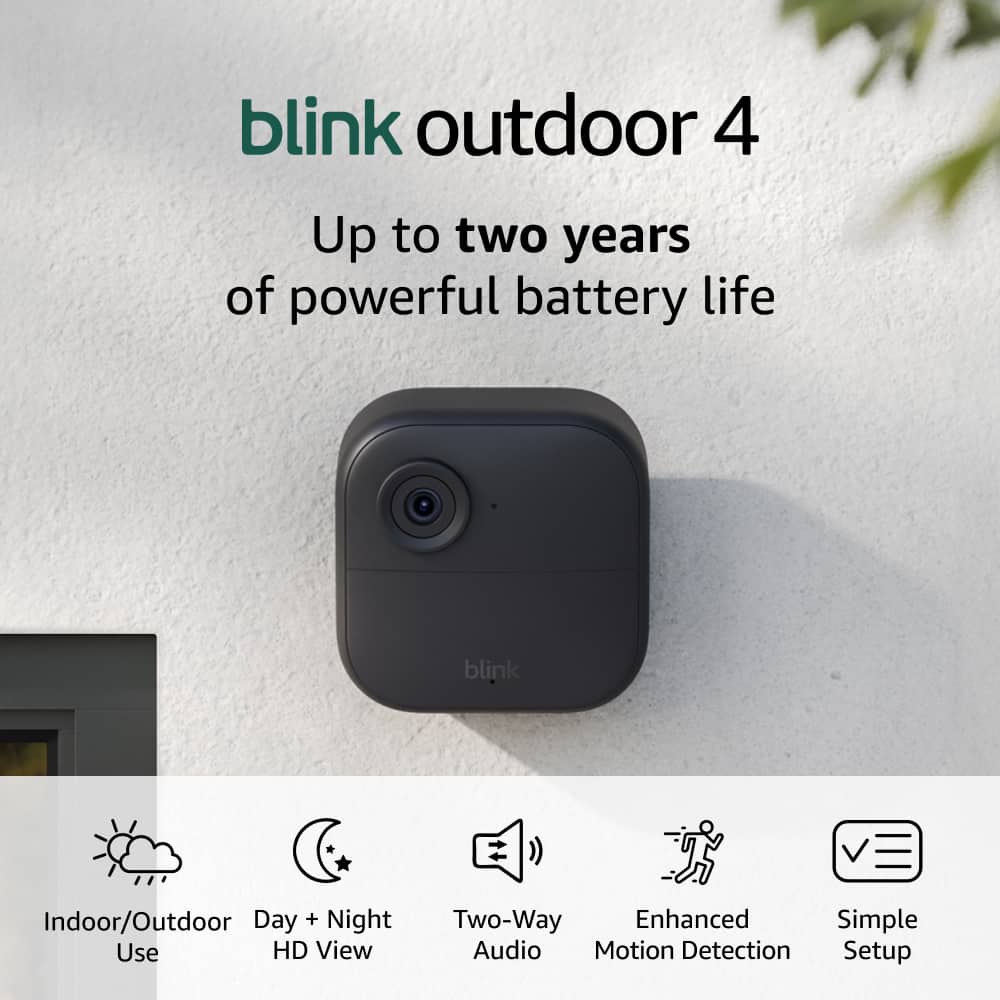Blink - Outdoor 4 2-Camera Wireless 1080p Security System with Up to Two-year Battery Life - Black - Image 3