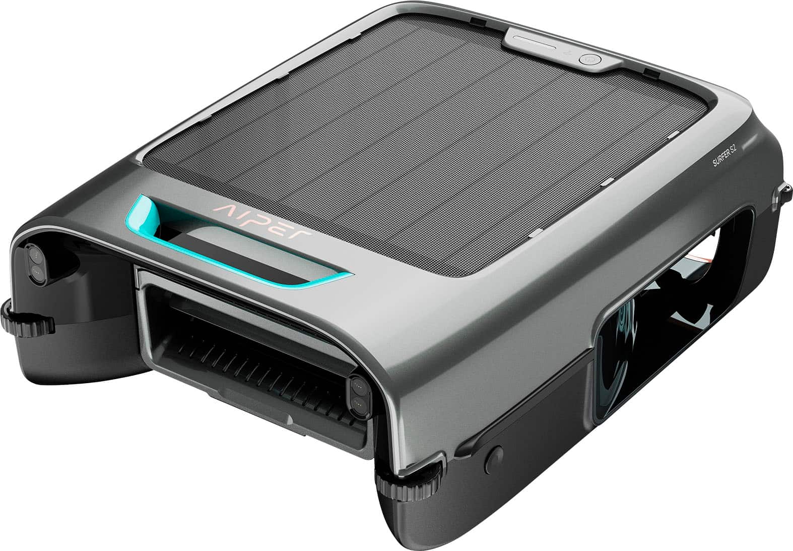 Surfer S2: 24/7 Solar-Powered Automatic Robotic Pool Skimmer with DebrisGuard™, Aiper App Compatibility, Anti-Stranding - Gray