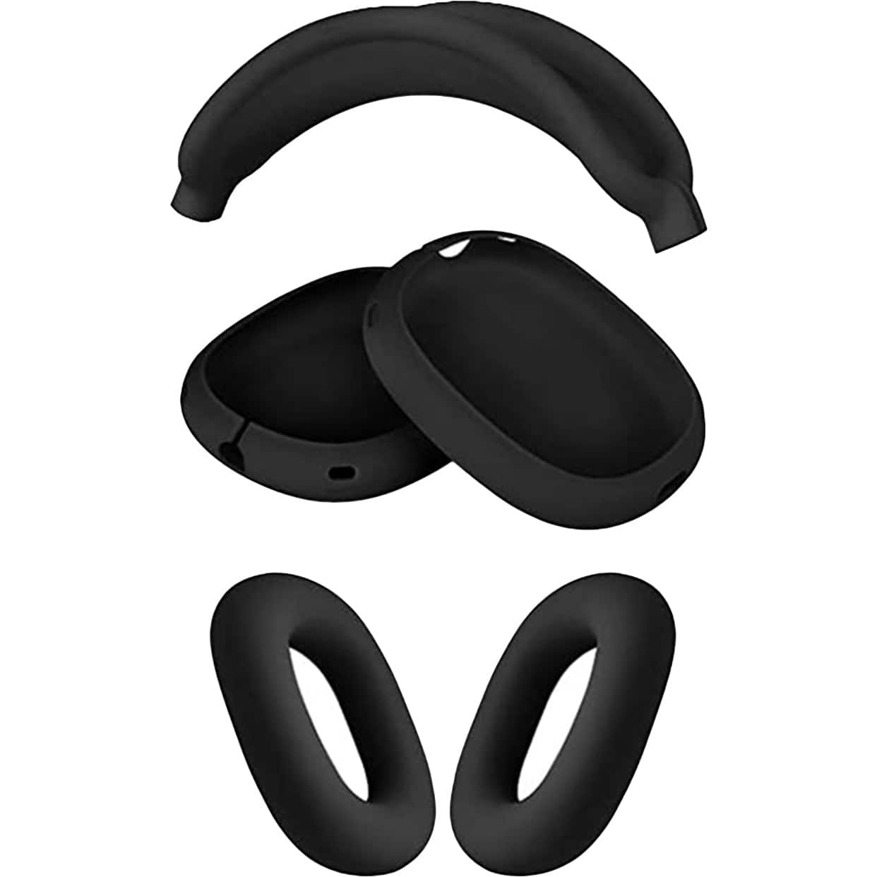 SaharaCase - Silicone Combo Kit Case for Apple AirPods Max Headphones - Black - Image 3