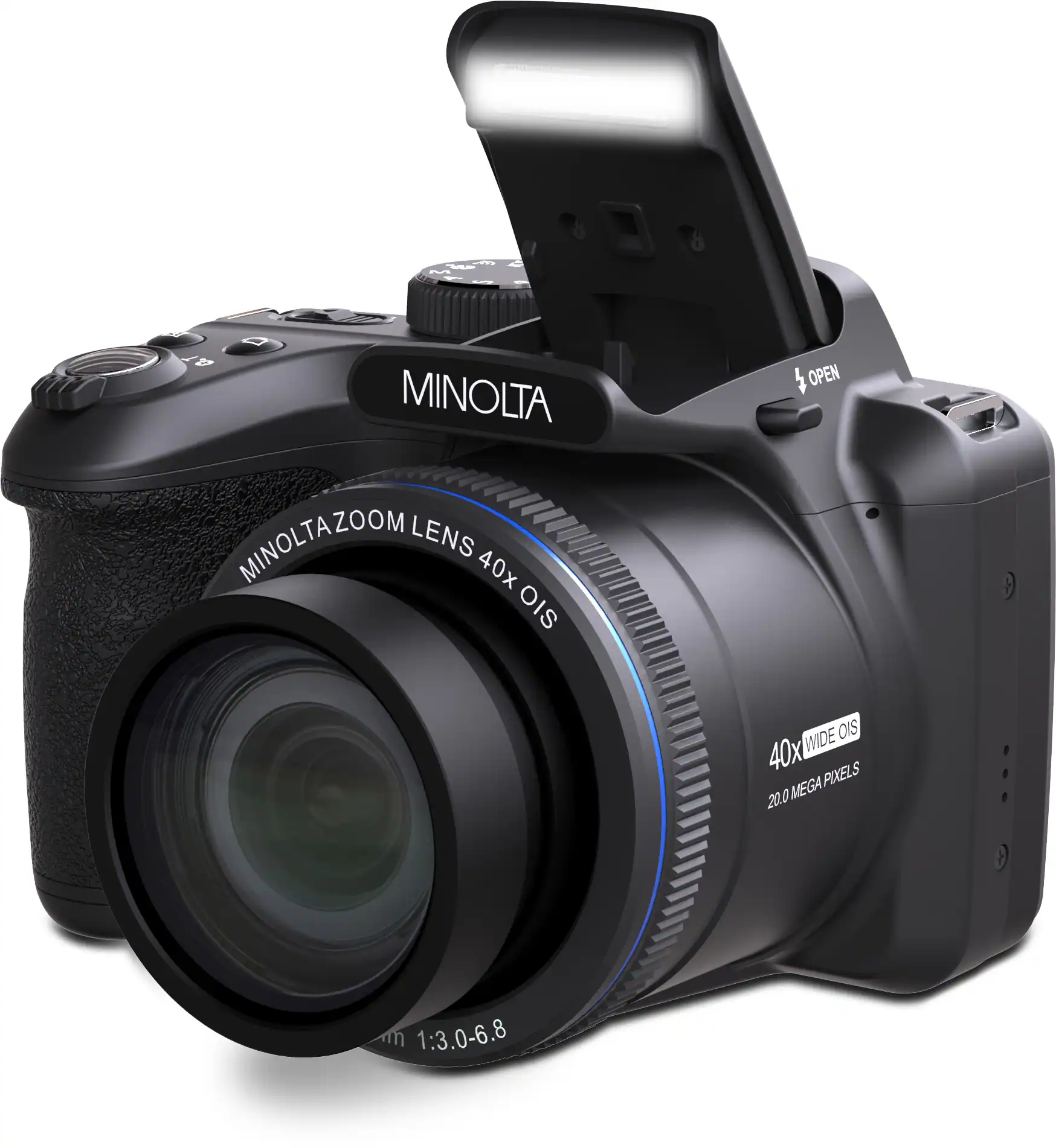 Minolta - ProShot MN40Z 20.0 Megapixel Bridge Camera with 40x Optical Zoom Lens - Black