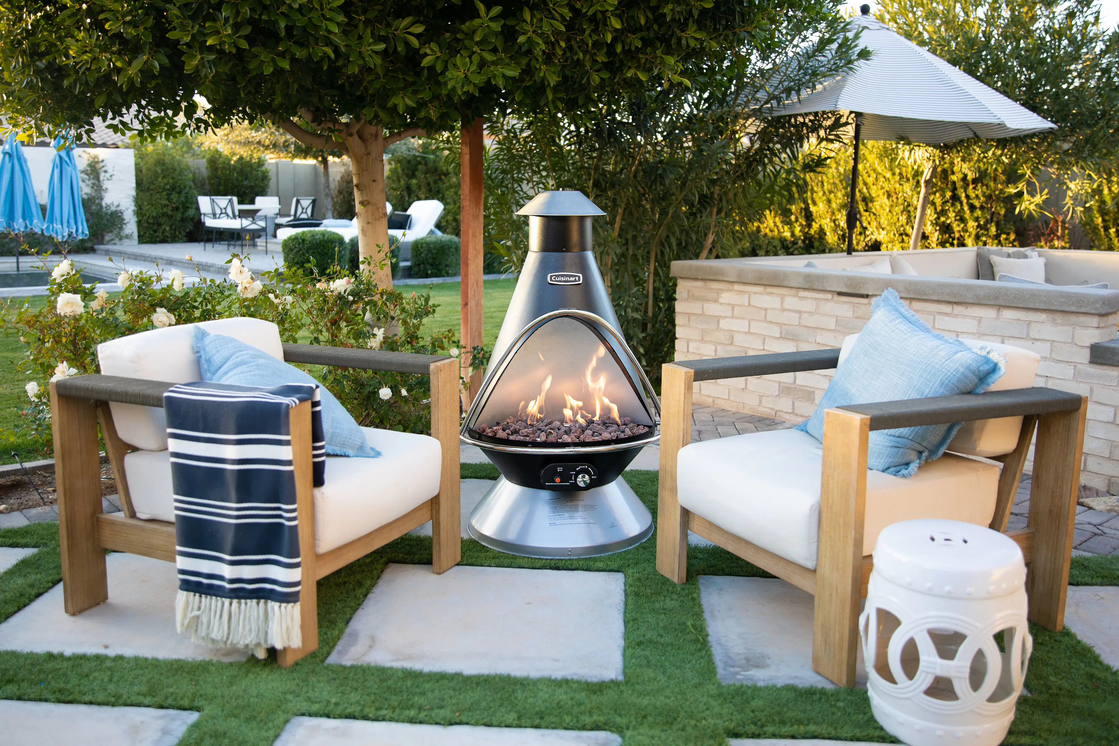 Cuisinart - Chimenea Propane Fire Pit - Black - Image 9