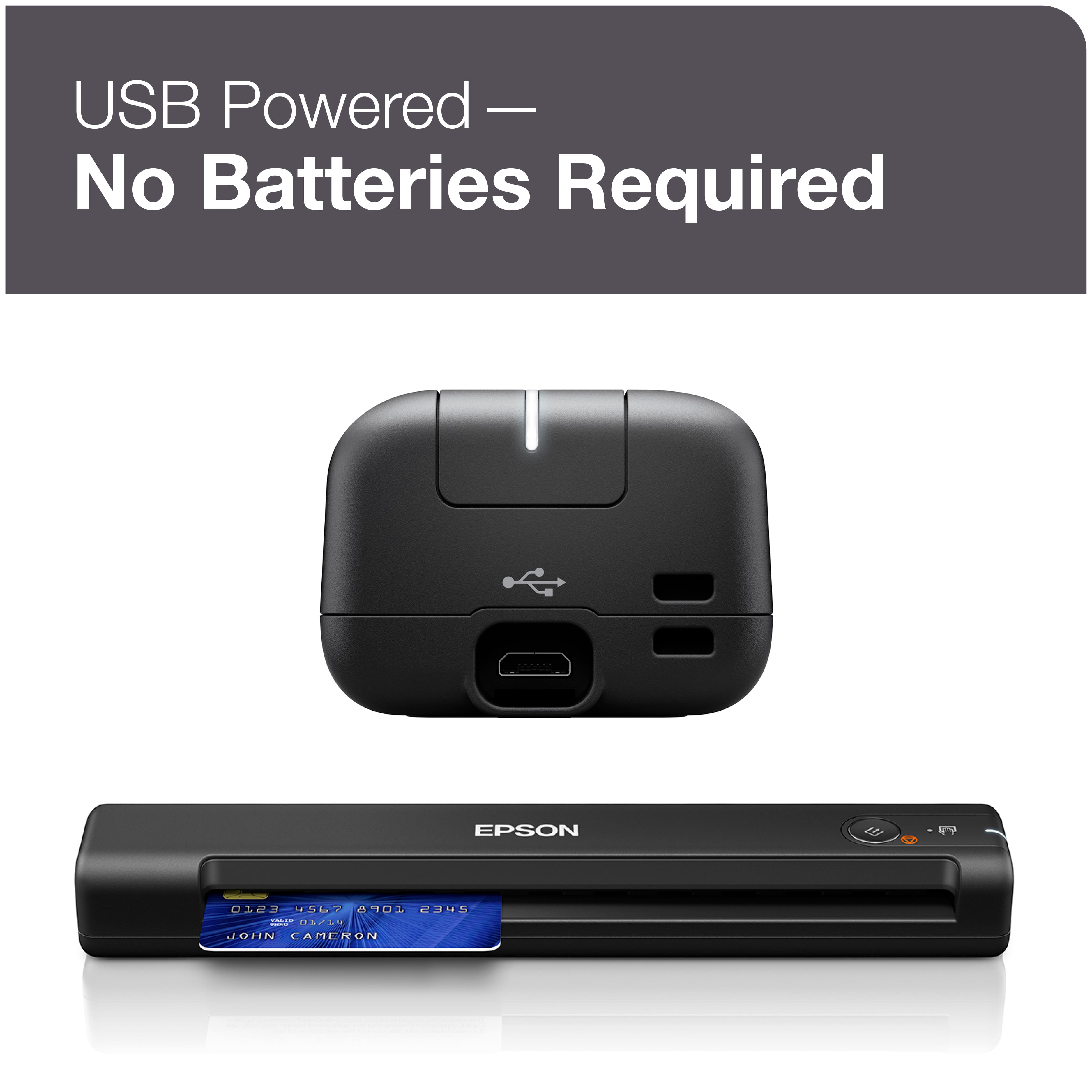 Epson - WorkForce ES-50 Mobile Color Sheetfed Document Scanner - Black - Image 6