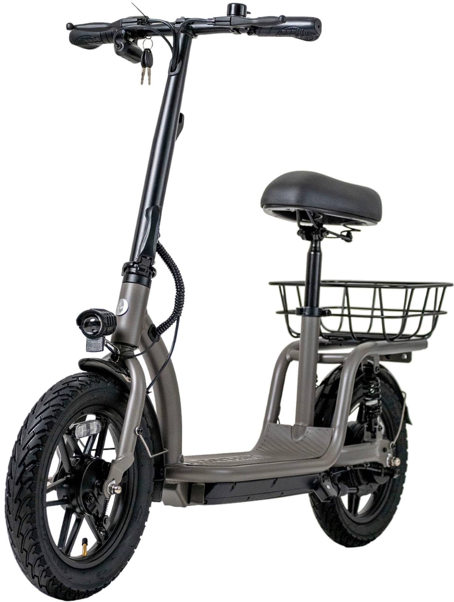 GoTrax - FLEX VOYAGER Electric Scooter w/16mi Operating Range & 15.5mph Max Speed - Gray