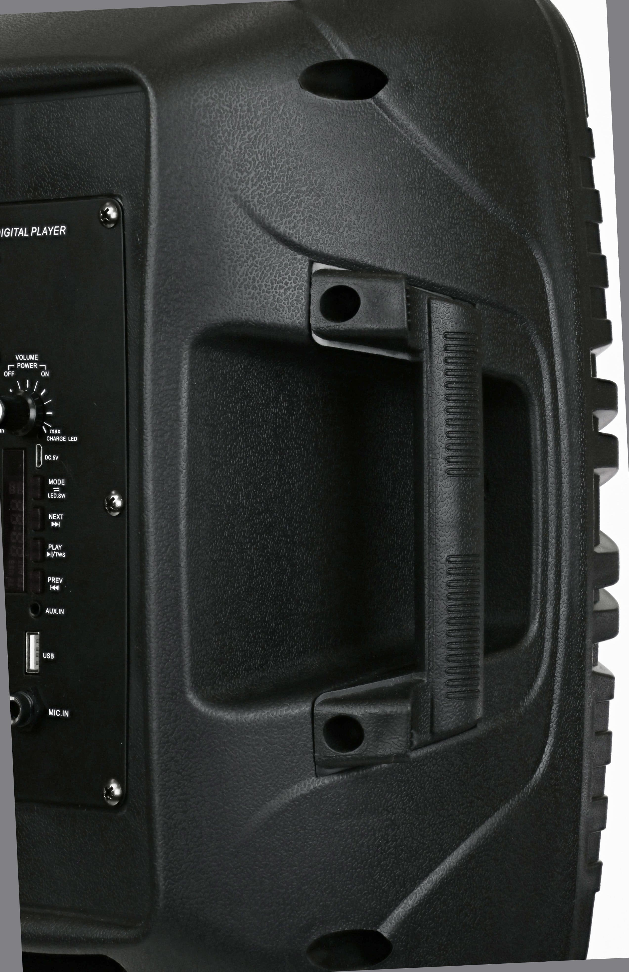 QFX - 2 x 6.5" Bluetooth Recharge Speaker with TWS - Black - Image 5