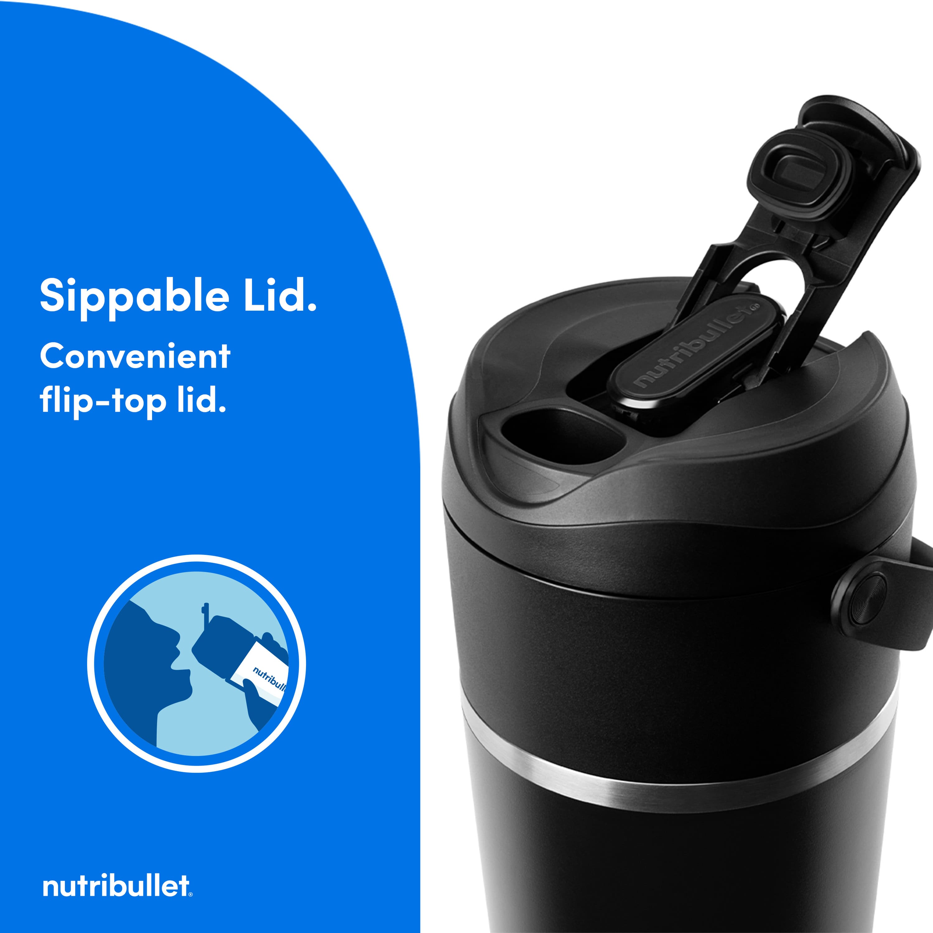 NutriBullet - Flip Insulated Portable Blender - Black - Image 11