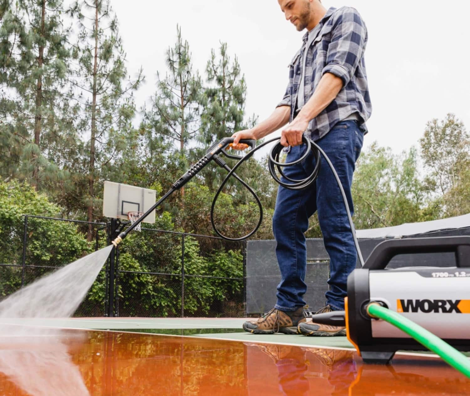 WORX - Electric Pressure Washer up to 1700 PSI at 1.2 GPM - Black - Image 6