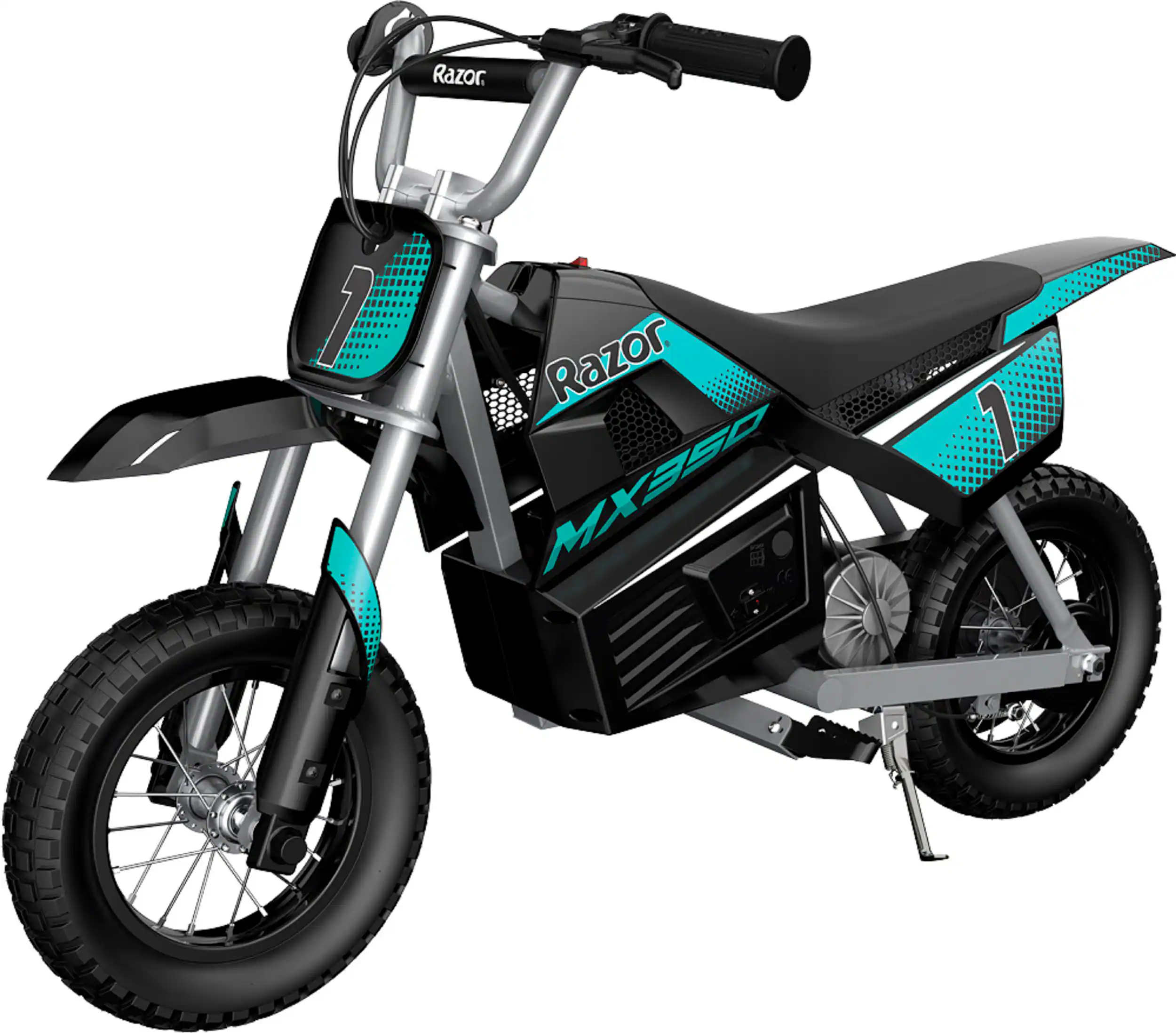 Razor - Dirt Rocket MX350 for Kids w/ 7 miles Max Operating Range and 14 mph Max Speed - Small - Teal/Black