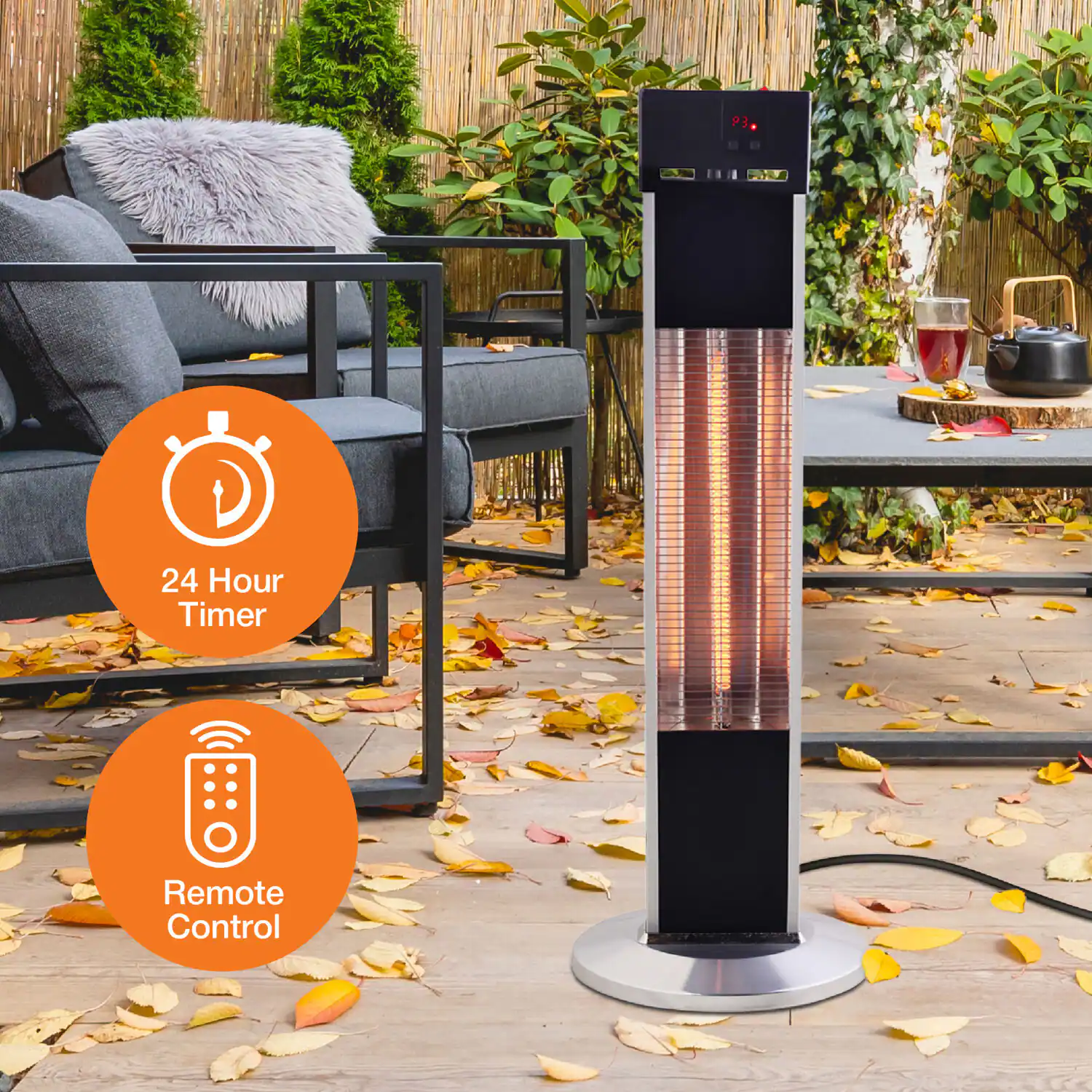 Lifesmart - Outdoor Infrared Tower Heater - Black - Image 5