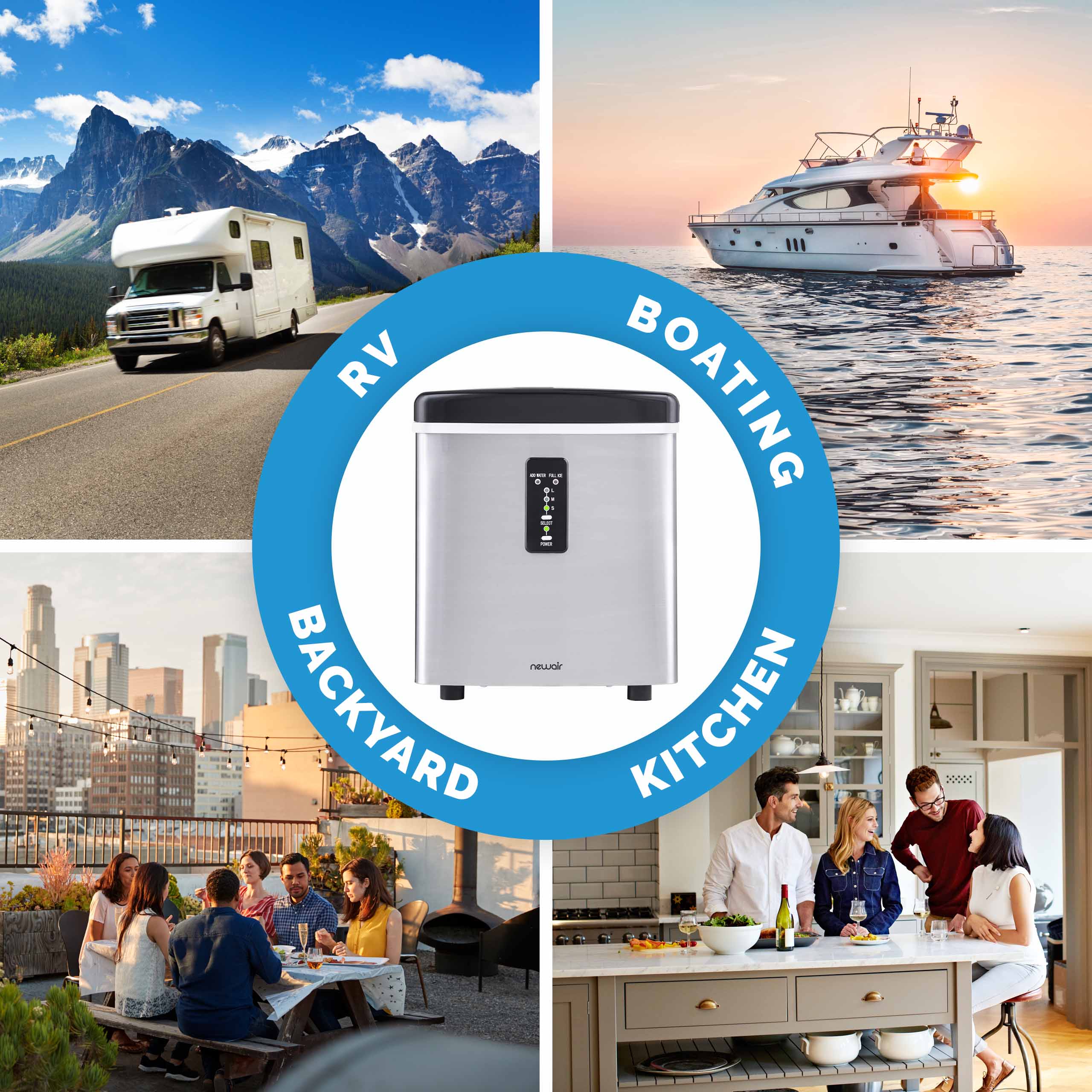 NewAir - 12" 28-lb Portable Bullet Ice Maker with 3 Ice Sizes - Stainless steel - Image 9