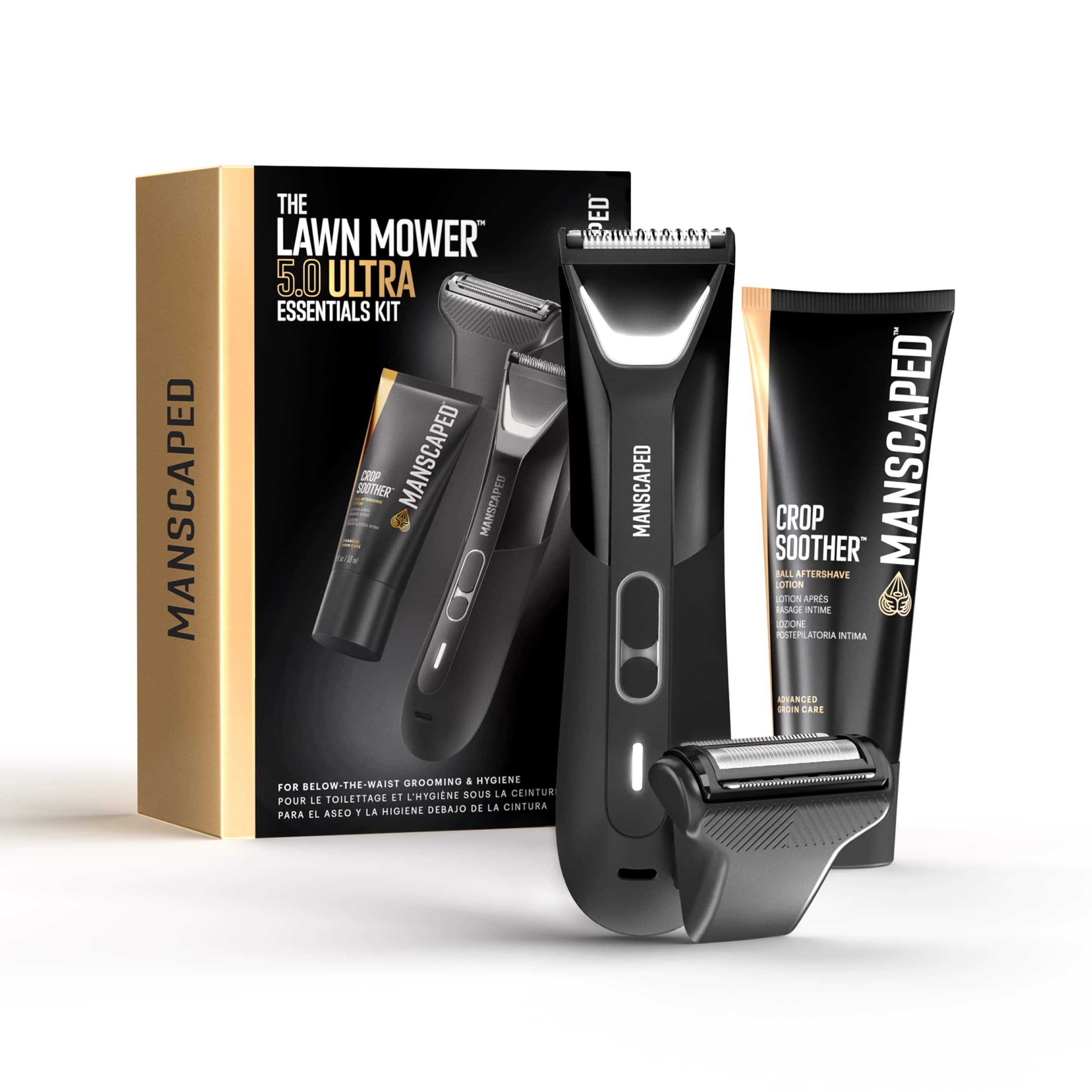 Manscaped - The Lawn Mower 5.0 Ultra Hair Trimmer Essentials Kit - Black