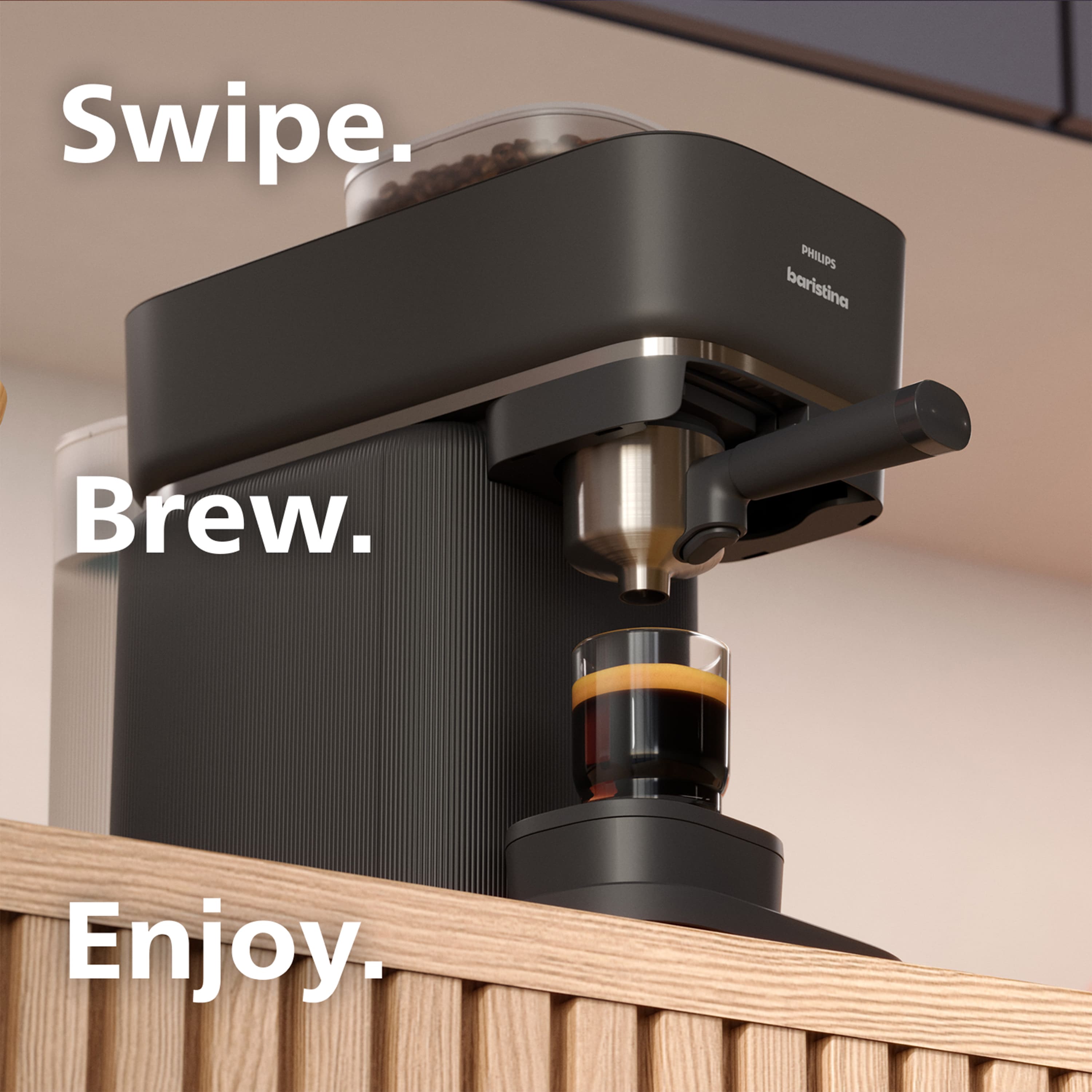 Philips - Baristina Automatic Espresso Machine - Black - Image 9
