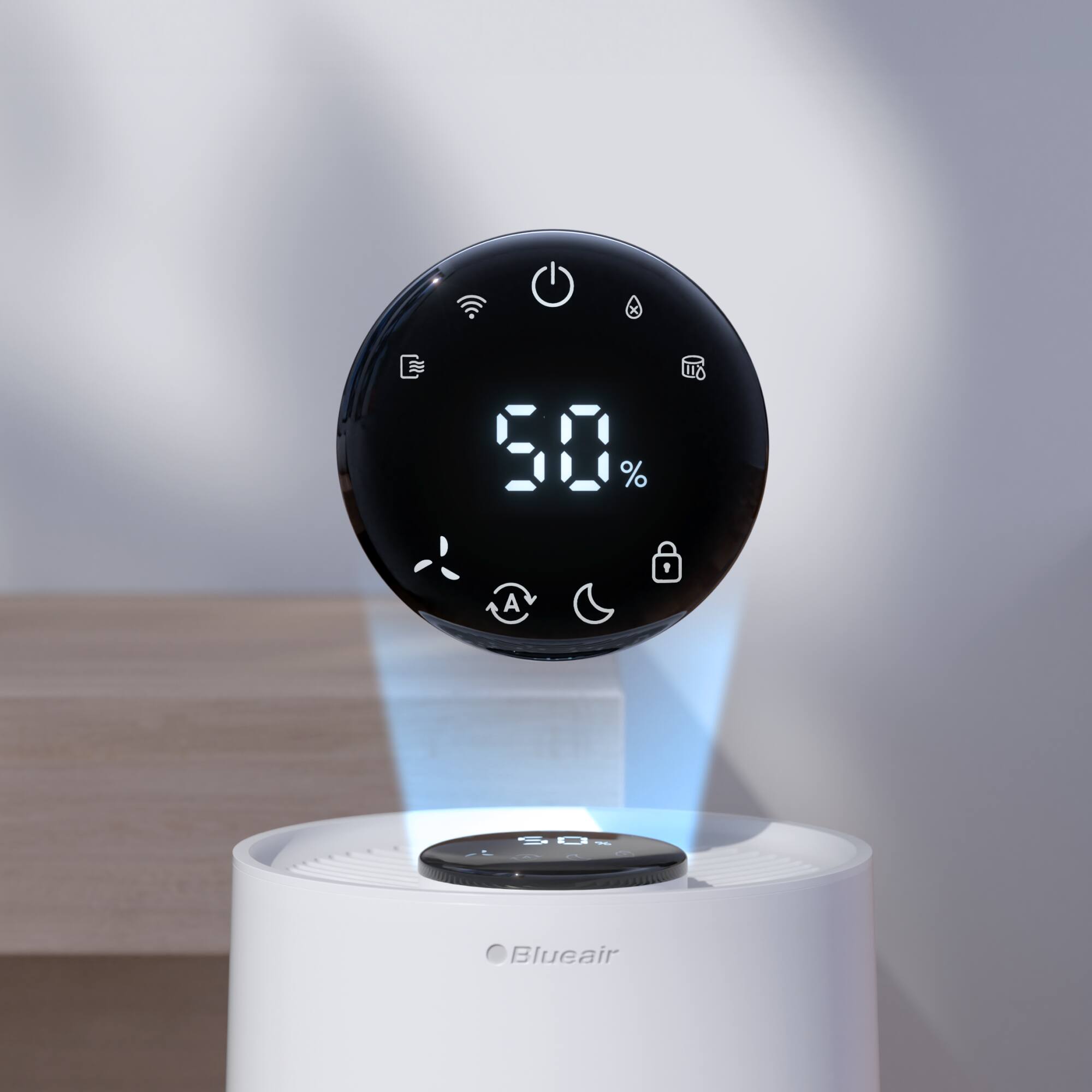 Blueair - InvisibleMist 0.9 gallon Evaporative Premium Smart Top-Fill Humidifier - White - Image 7