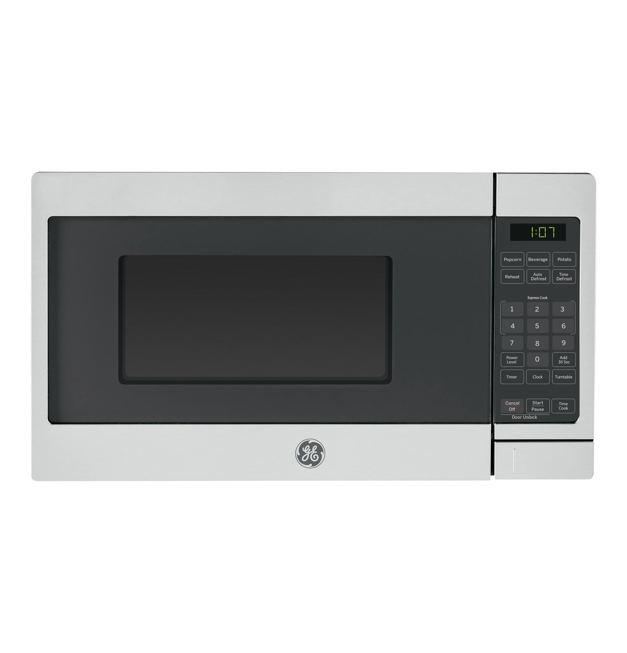 GE - 0.7 Cu. Ft. Countertop Microwave with Convenience Cooking Controls - Stainless Steel