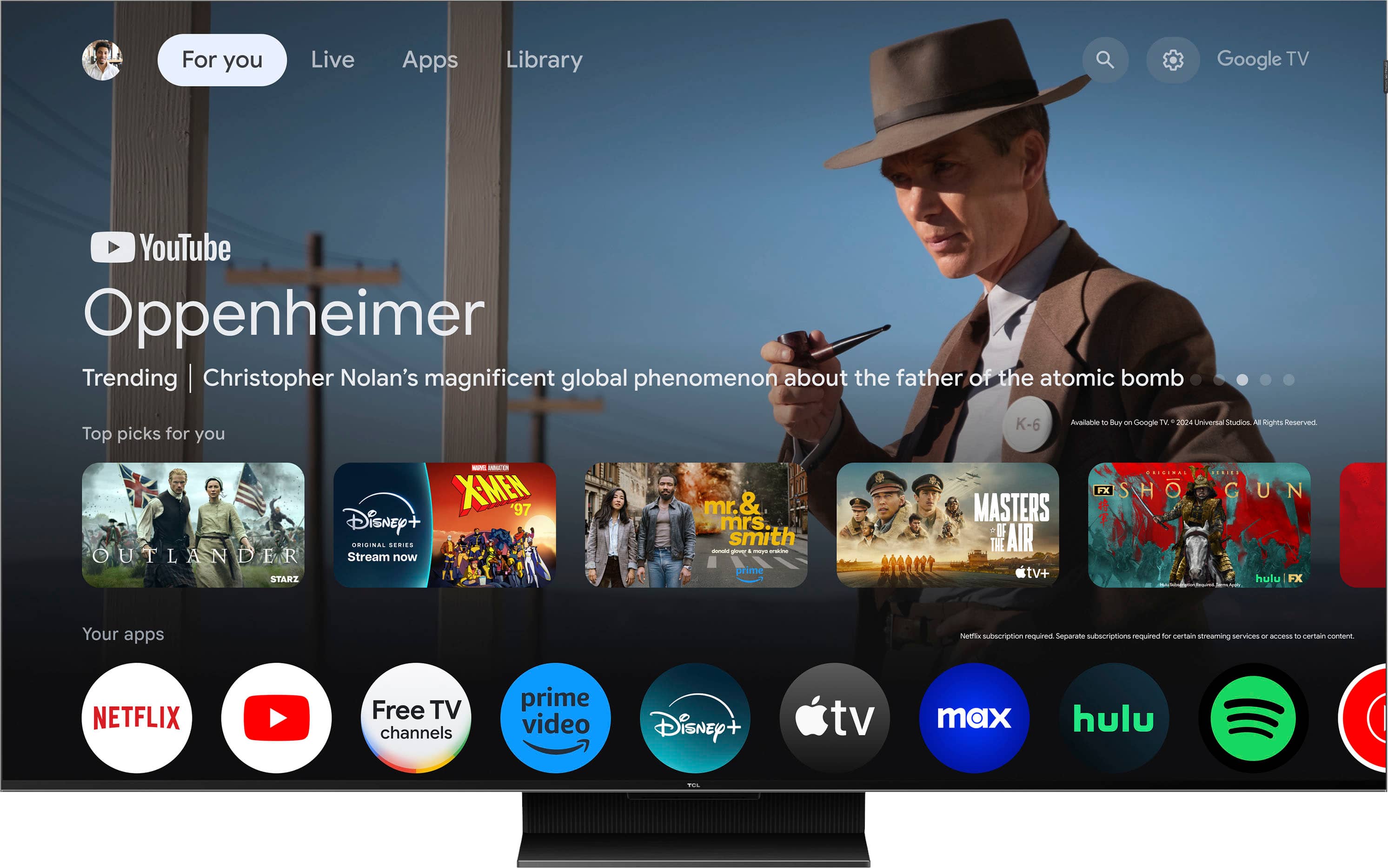 TCL - 55" Class QM7-Series 4K UHD HDR QD Mini LED Smart Google TV (2024) - Image 2