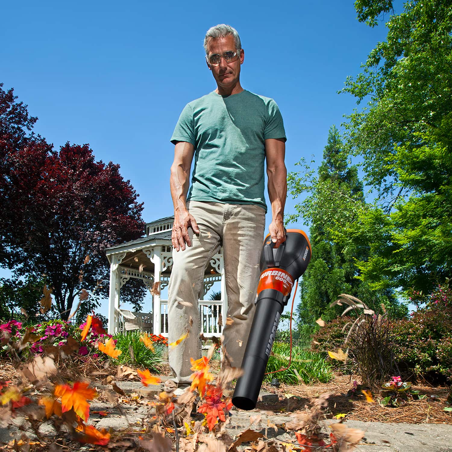 WORX - 12 Amp TURBINE 110 MPh 600 CFM Electric Leaf Blower - Black - Image 3