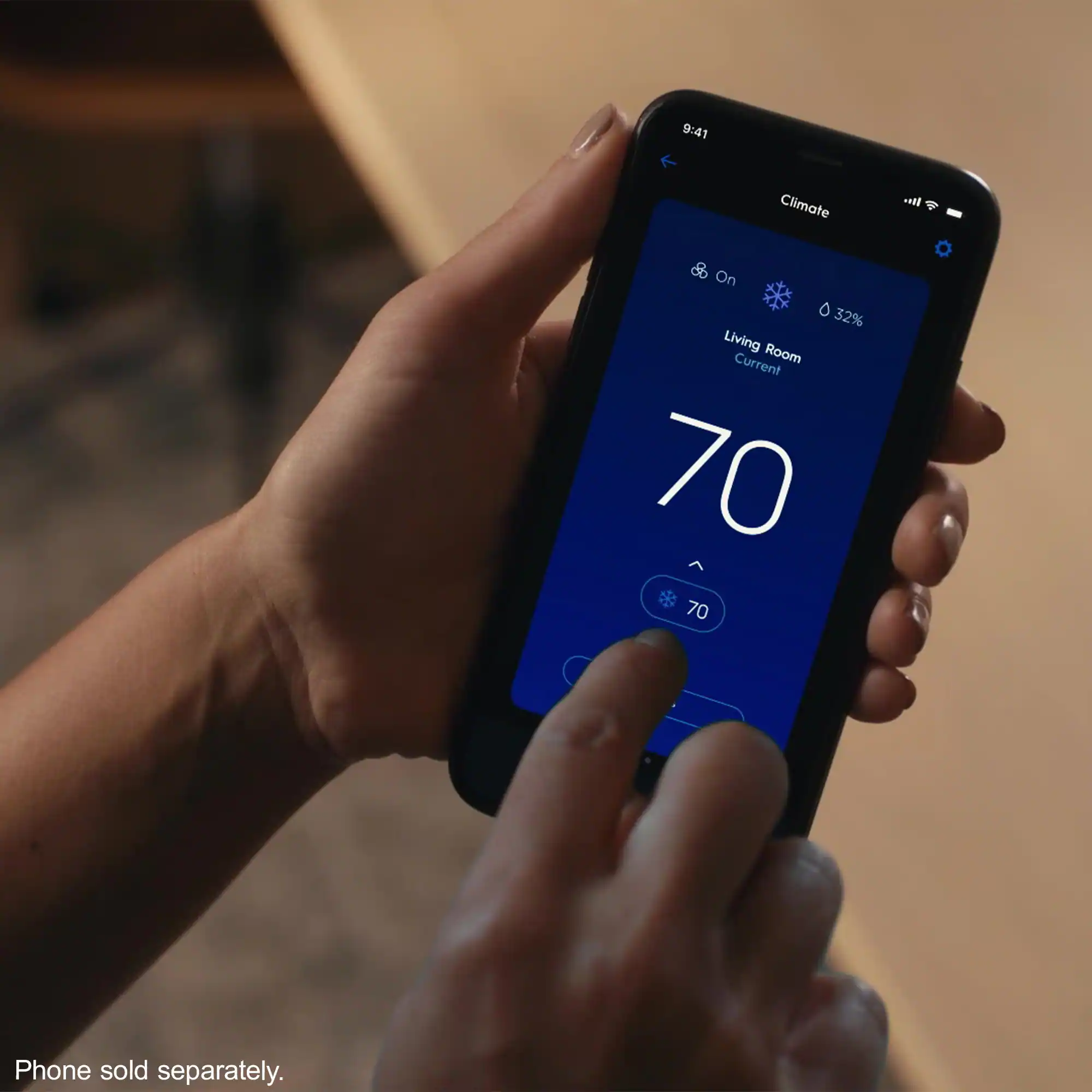 GE - Cync Smart Programmable Thermostat - Black - Image 4