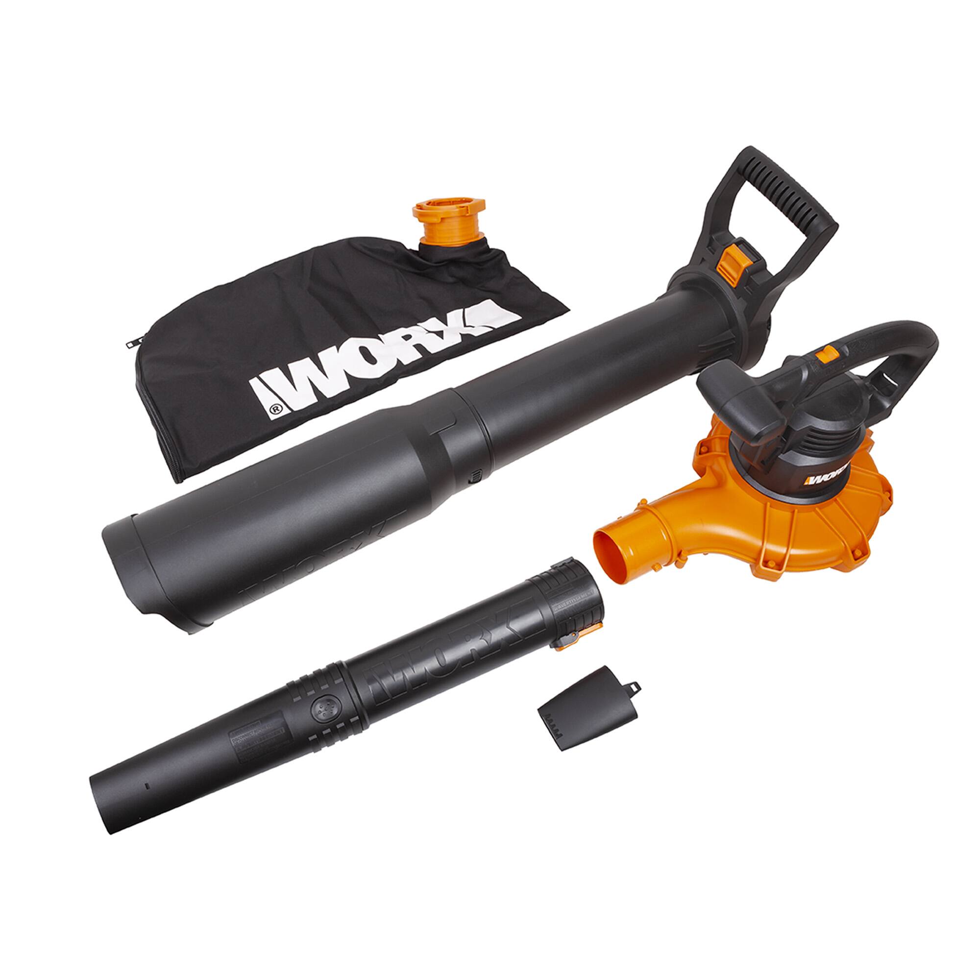WORX - 12 Amp 250 MPH 400 CFM Electric Leaf Blower/Mulcher/Vacuum - Black - Image 3