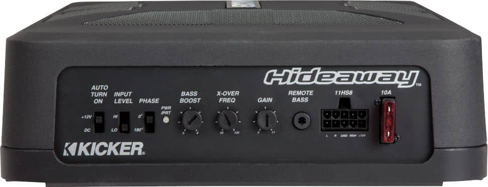 KICKER - Hideaway 8" Subwoofer with Enclosure and Integrated 150W Amplifier - Black - Image 3