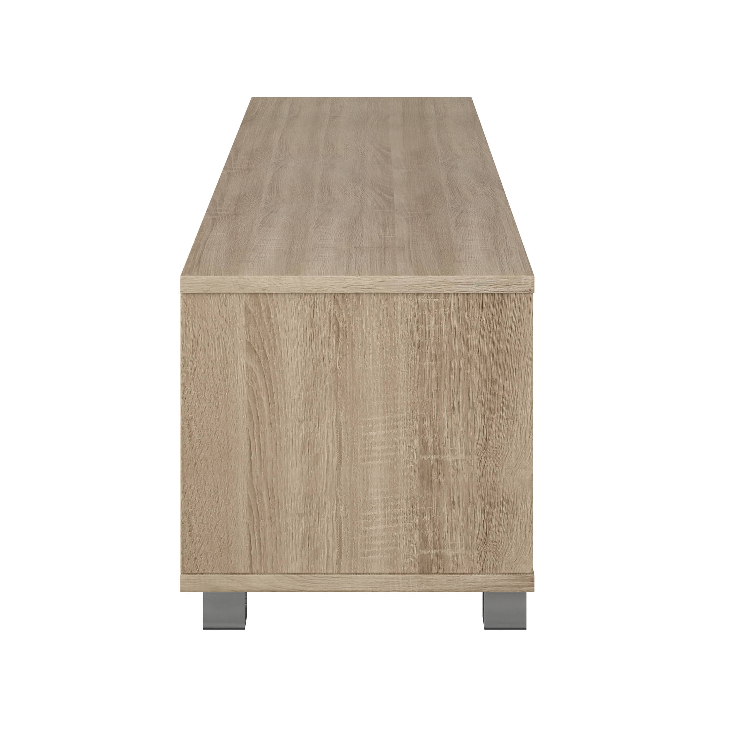 CorLiving - Hollywood Collection TV Stand with Open and Closed Cabinets for Most TVs up to 85" - White - Image 4