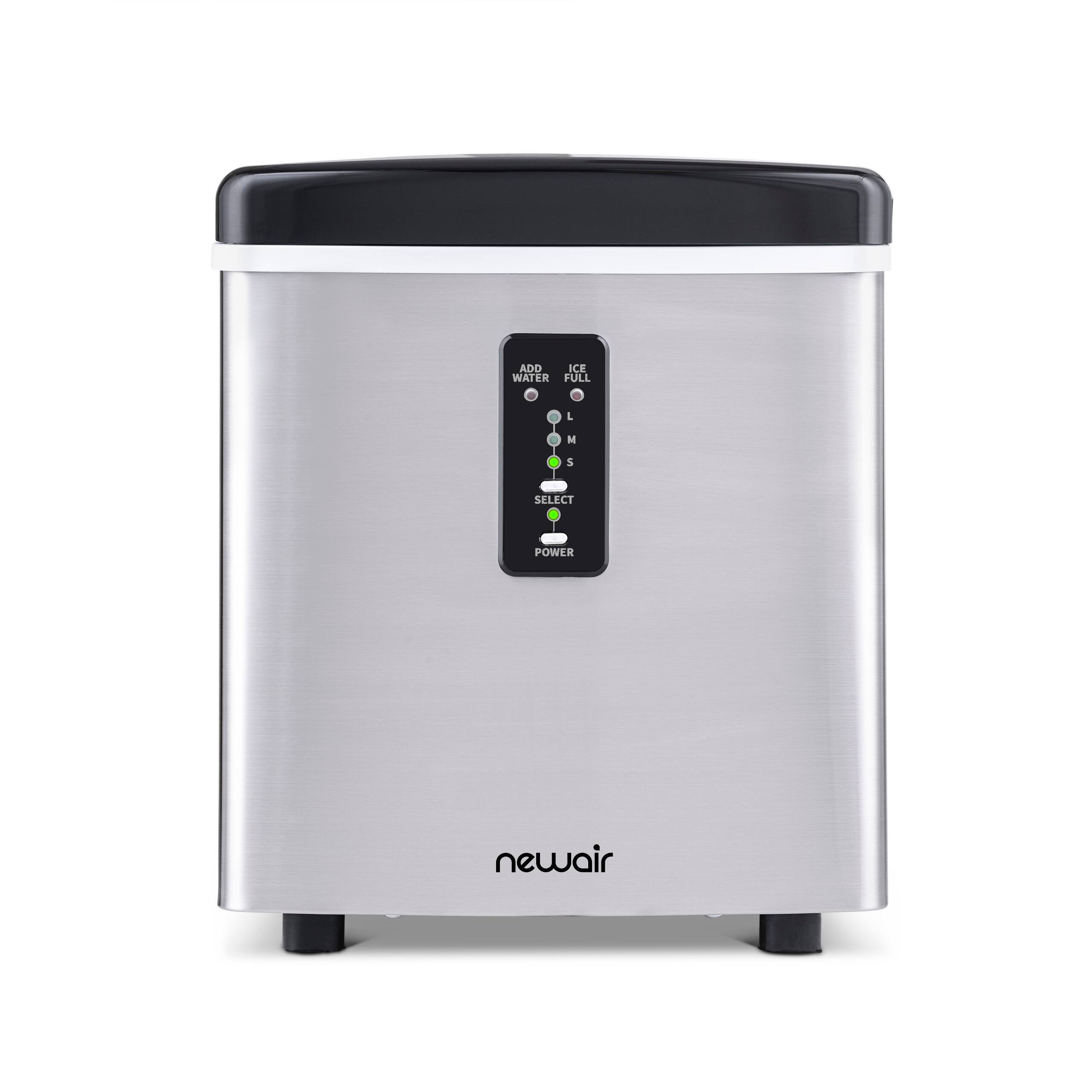 NewAir - 12" 28-lb Portable Bullet Ice Maker with 3 Ice Sizes - Stainless steel - Image 12