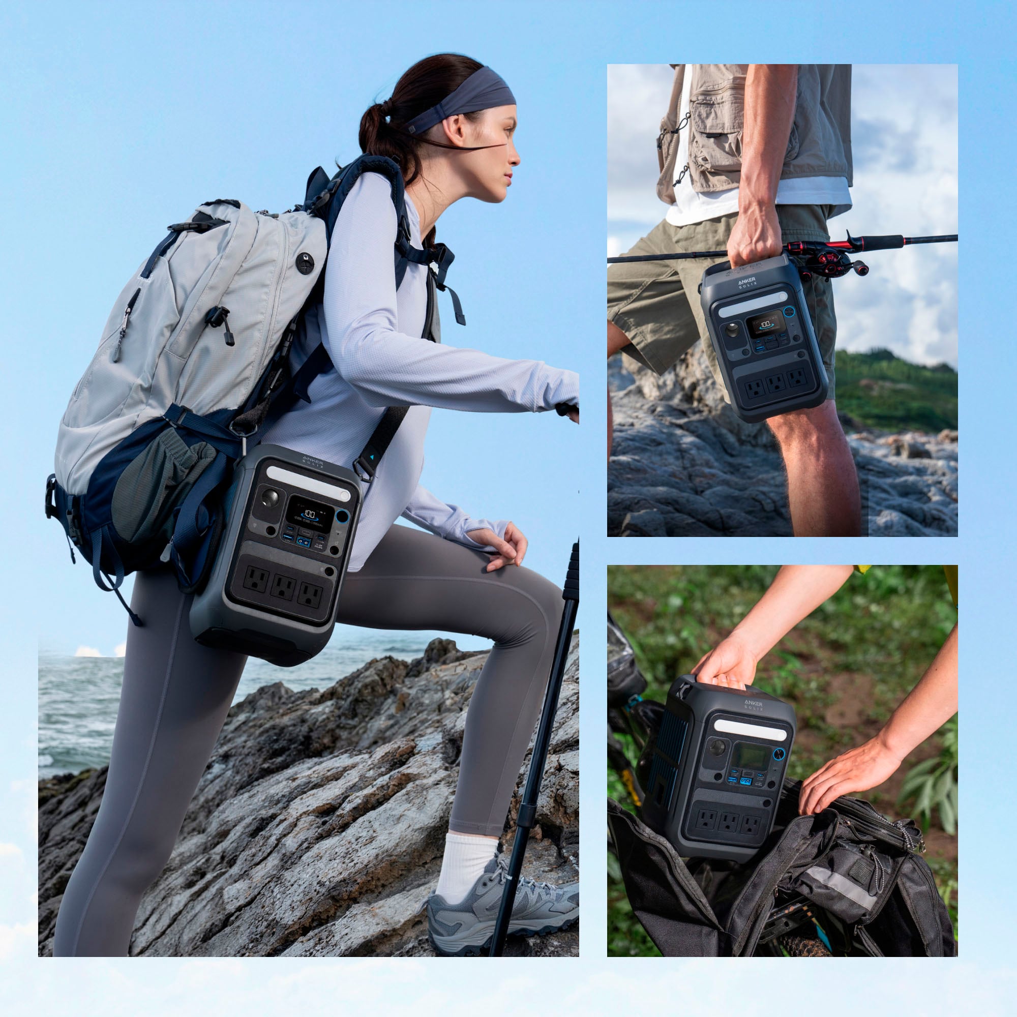 Anker - SOLIX C300X Portable Power Station (90,000mAh) with Fast Charge (288 Wh Capacity) - Black - Image 3