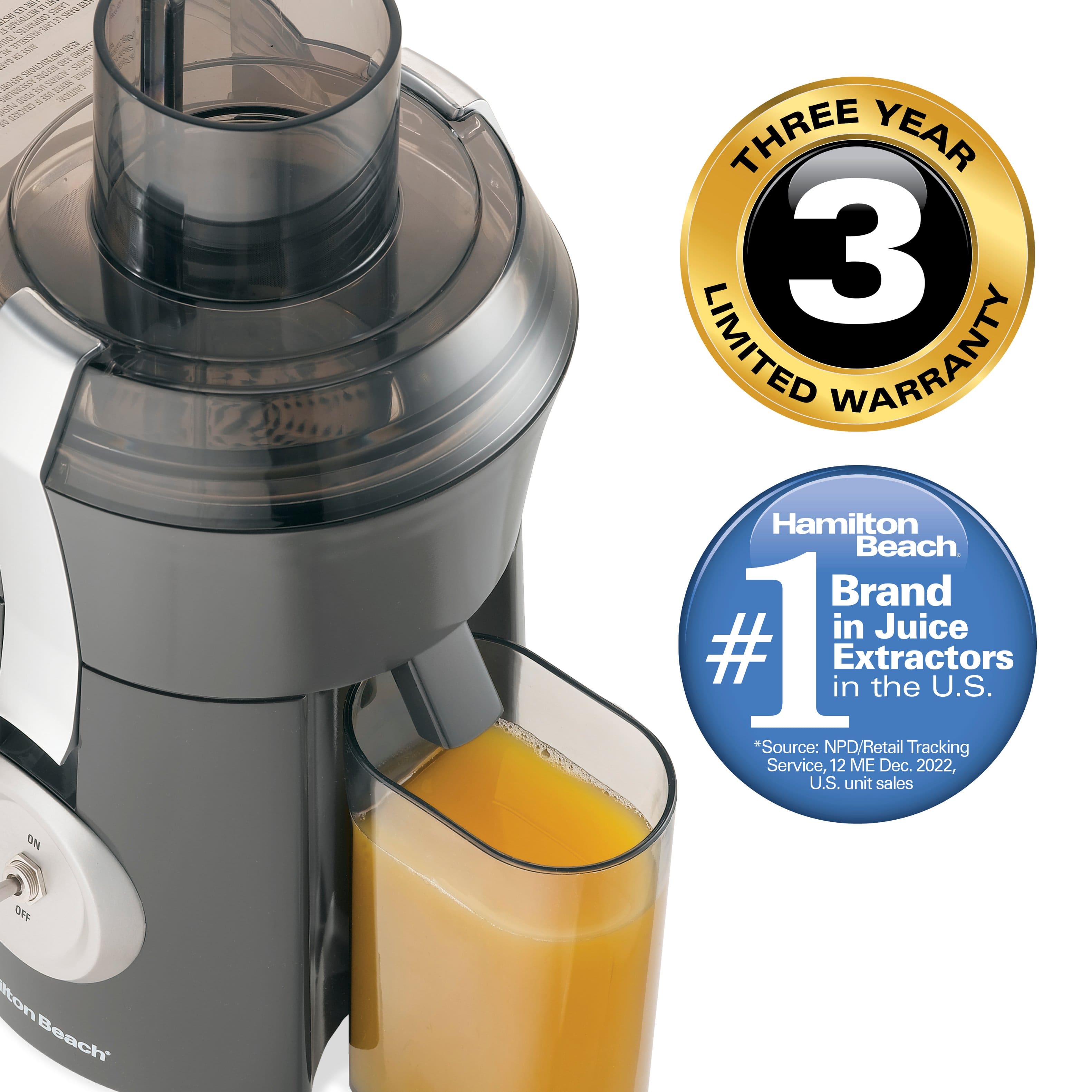 Hamilton Beach - Big Mouth Pro 800 Watt Juice Extractor - Black - Image 6