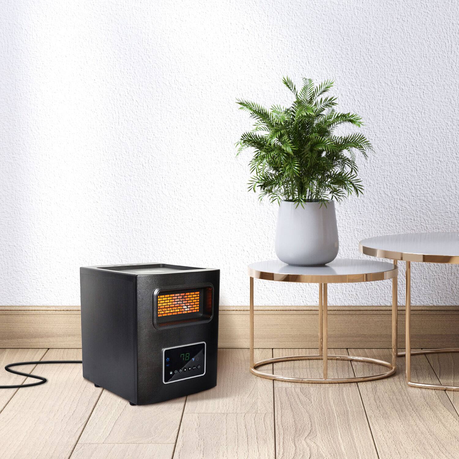 Lifesmart - 4-Wrapped Element Infrared Heater with USB Charging - Black - Image 3