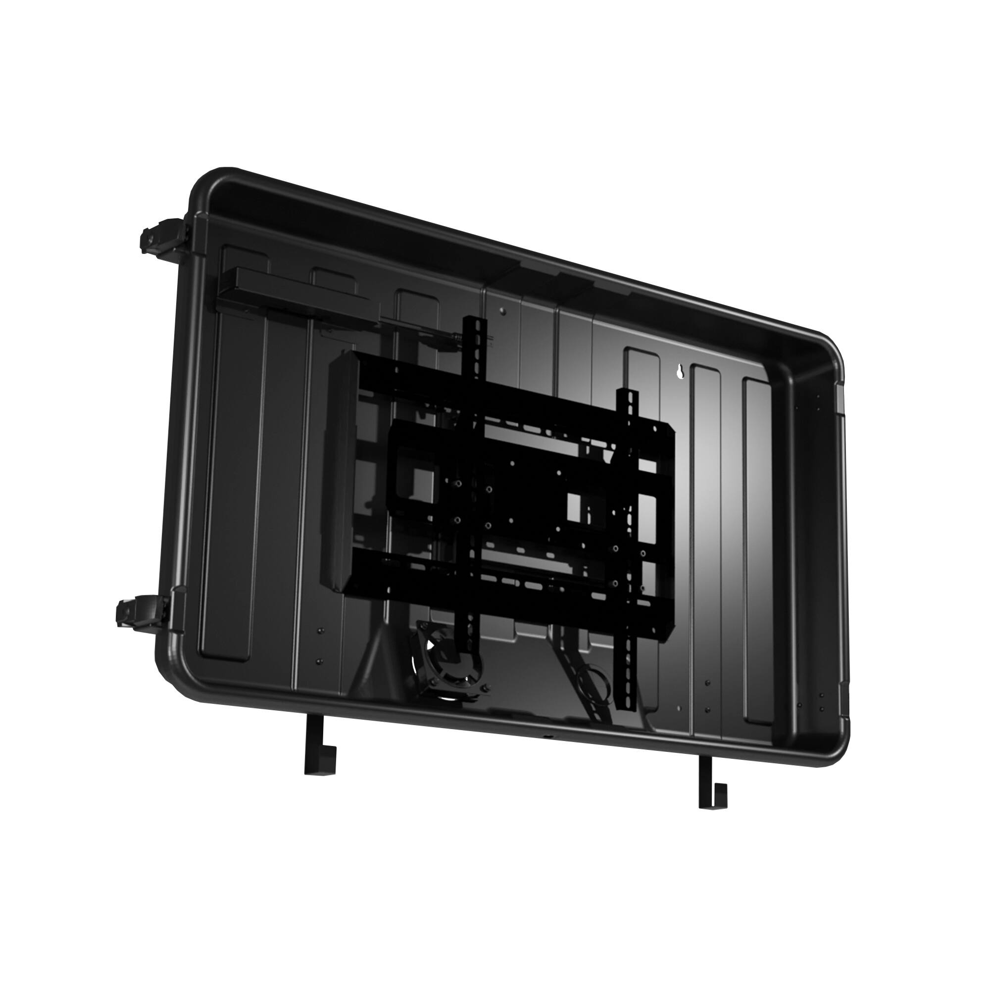 Storm Shell - Deluxe Weatherproof 44” Outdoor TV Enclosure with Full Motion TV Mount Included - Black - Image 7