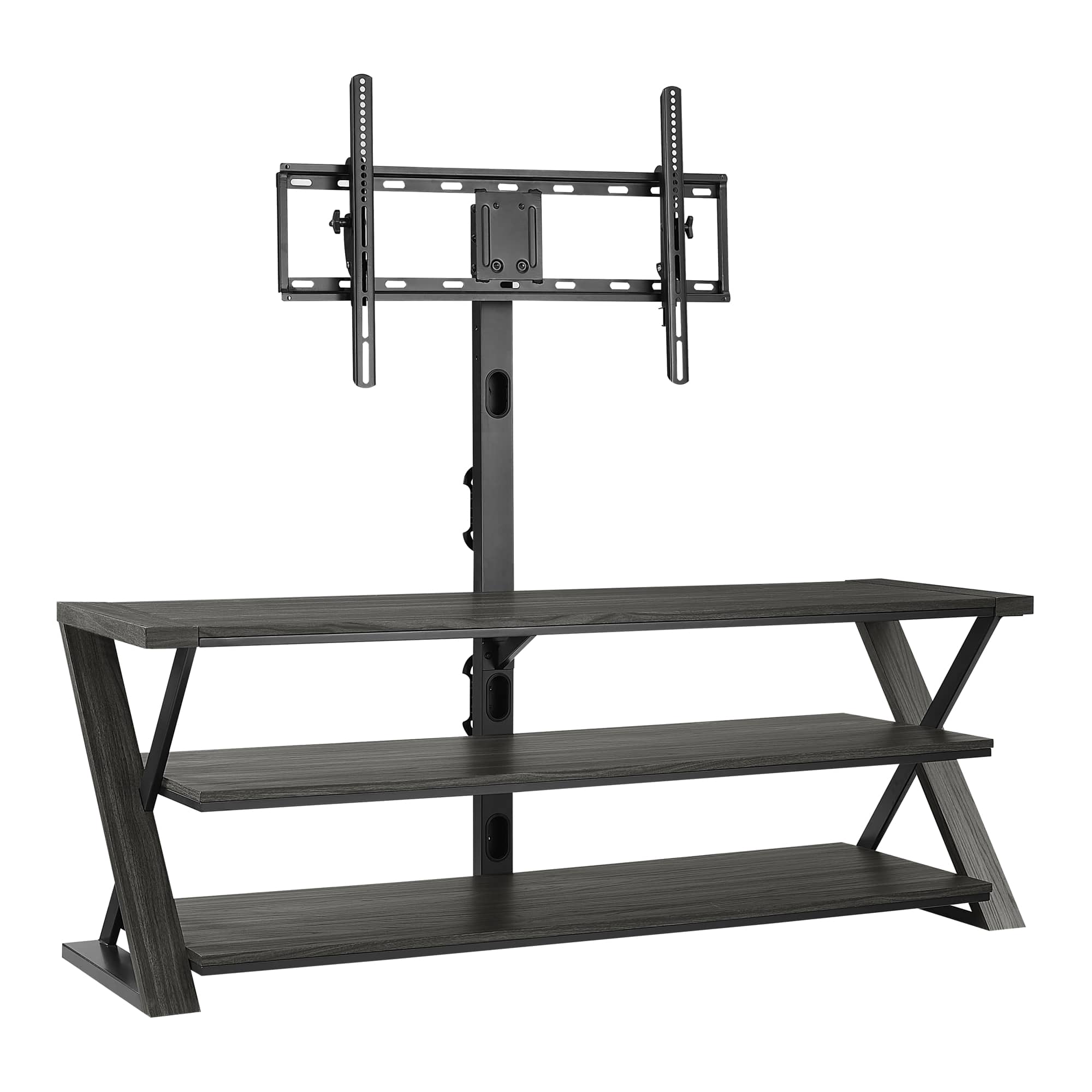 Insignia™ - 3-in-1 TV Stand for Most TVs Up to 70” - Charcoal Gray - Image 10