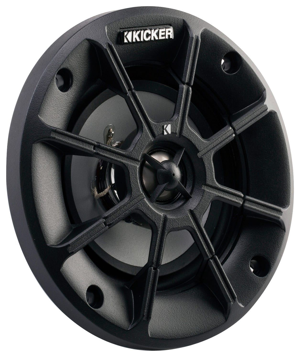 KICKER - PS 4" Coaxial Speakers (Pair) - Black/Silver - Image 3