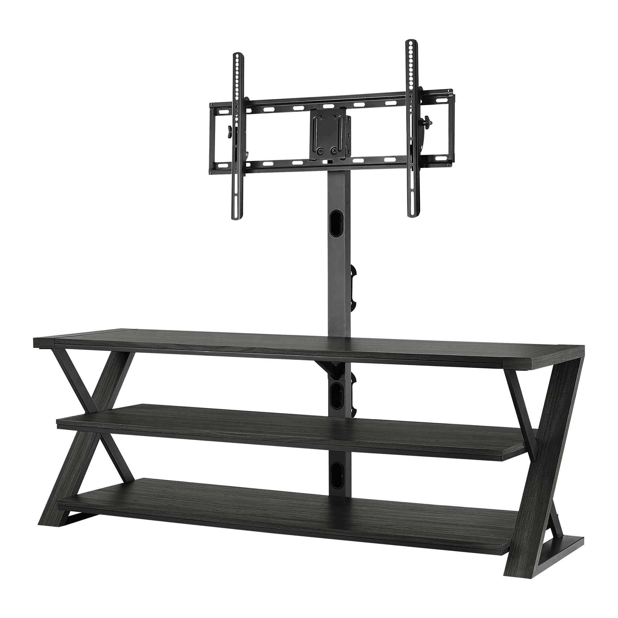 Insignia™ - 3-in-1 TV Stand for Most TVs Up to 70” - Charcoal Gray - Image 11