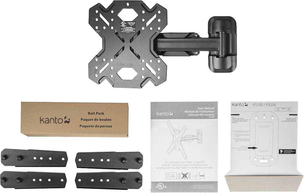 Kanto - Full-Motion TV Wall Mount for Most 26" - 60" TVs - Extends 13.8" - Black - Image 9