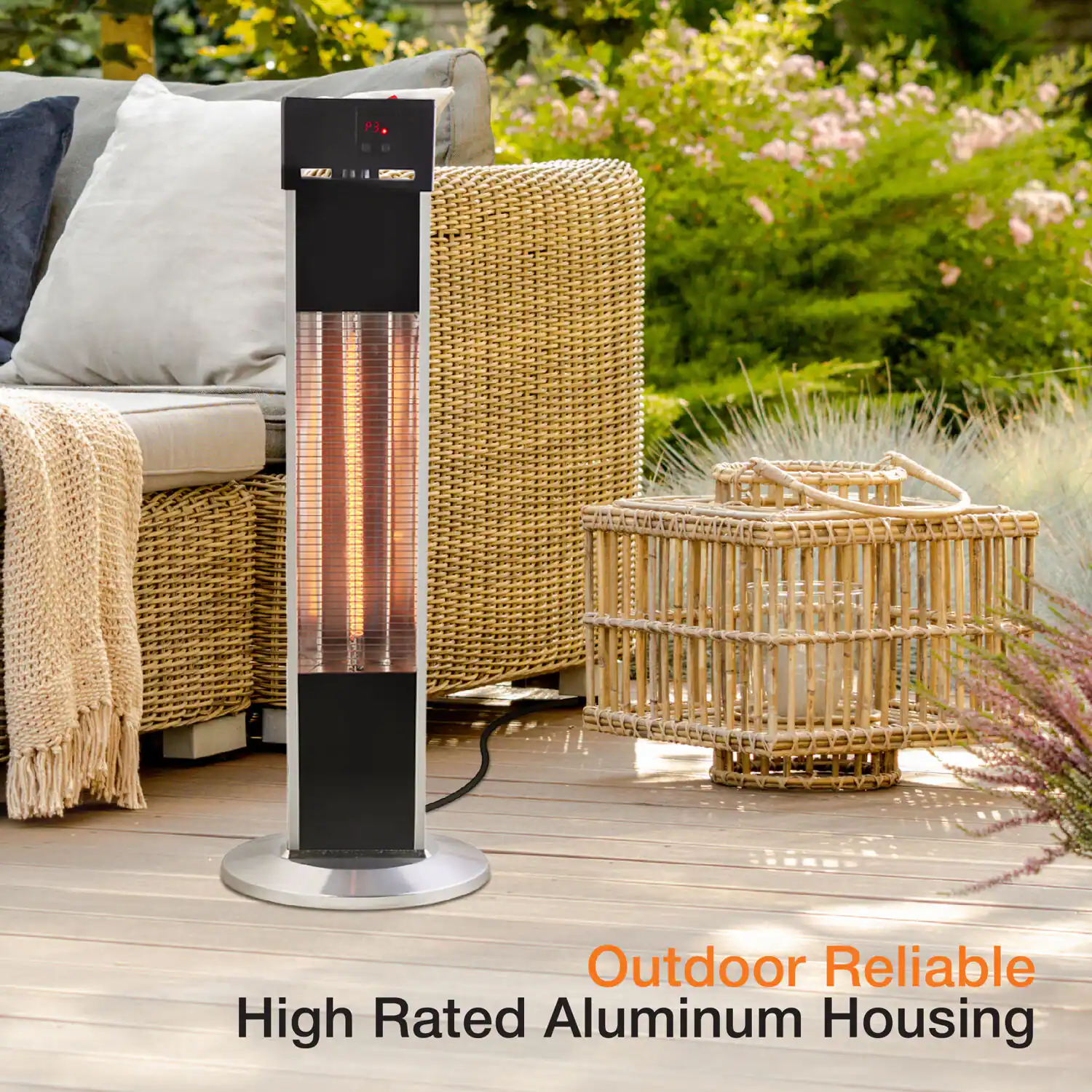 Lifesmart - Outdoor Infrared Tower Heater - Black - Image 6