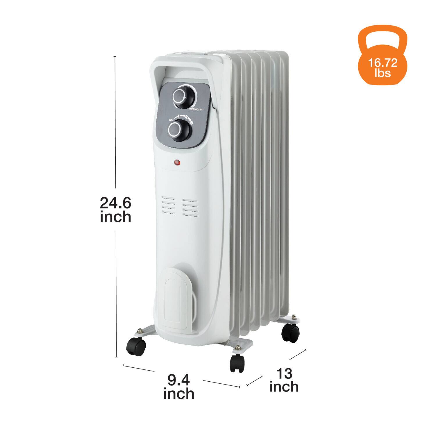 Lifesmart - 1500W Oil Filled Radiator - White - Image 2