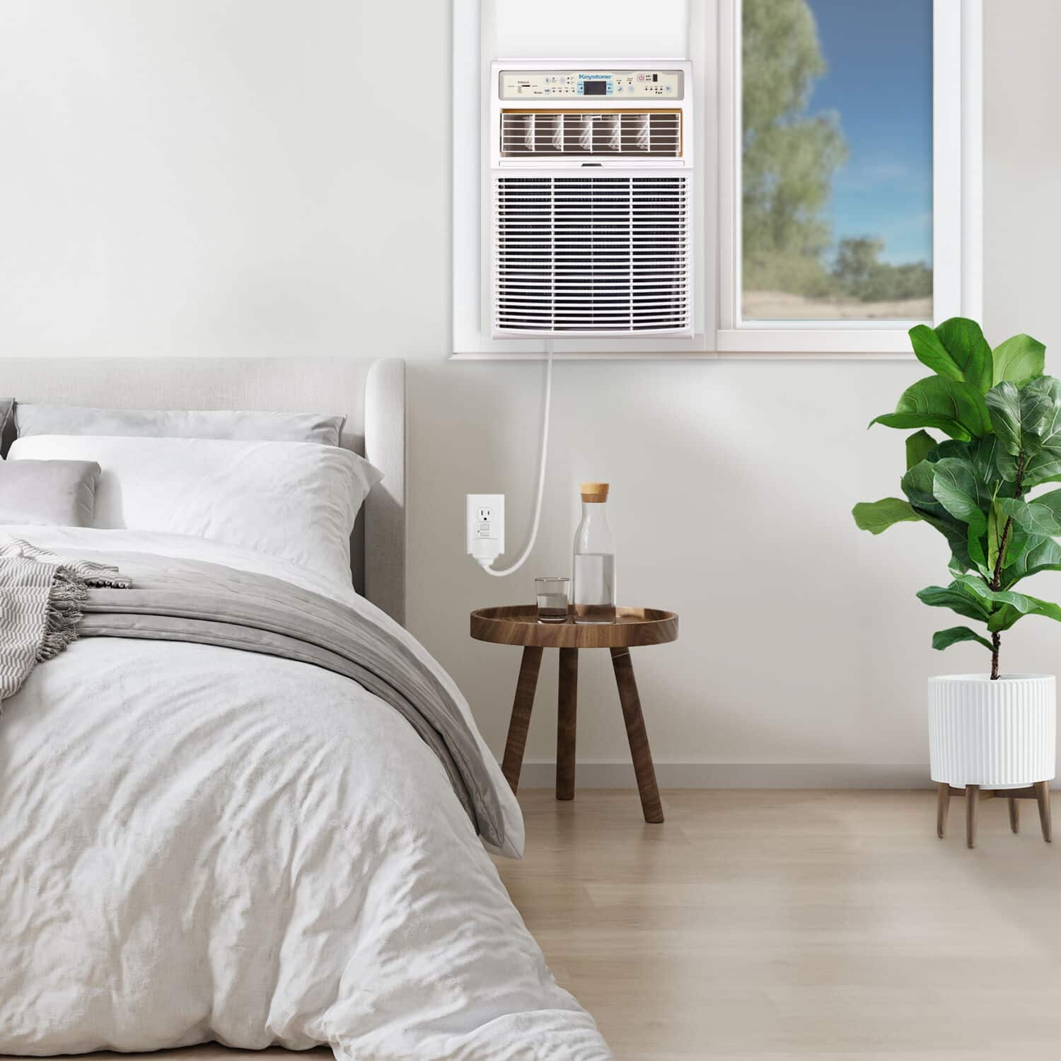 Keystone - 450 Sq. Ft. 10,000 BTU Casement Window Air Conditioner - White - Image 14