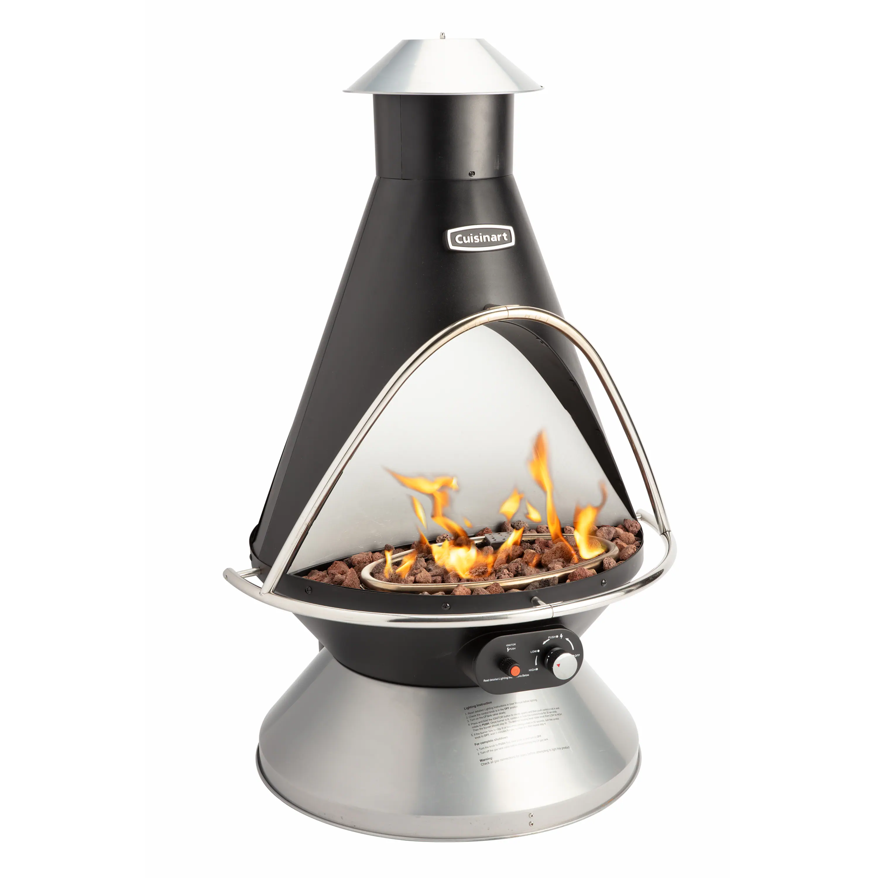 Cuisinart - Chimenea Propane Fire Pit - Black - Image 5