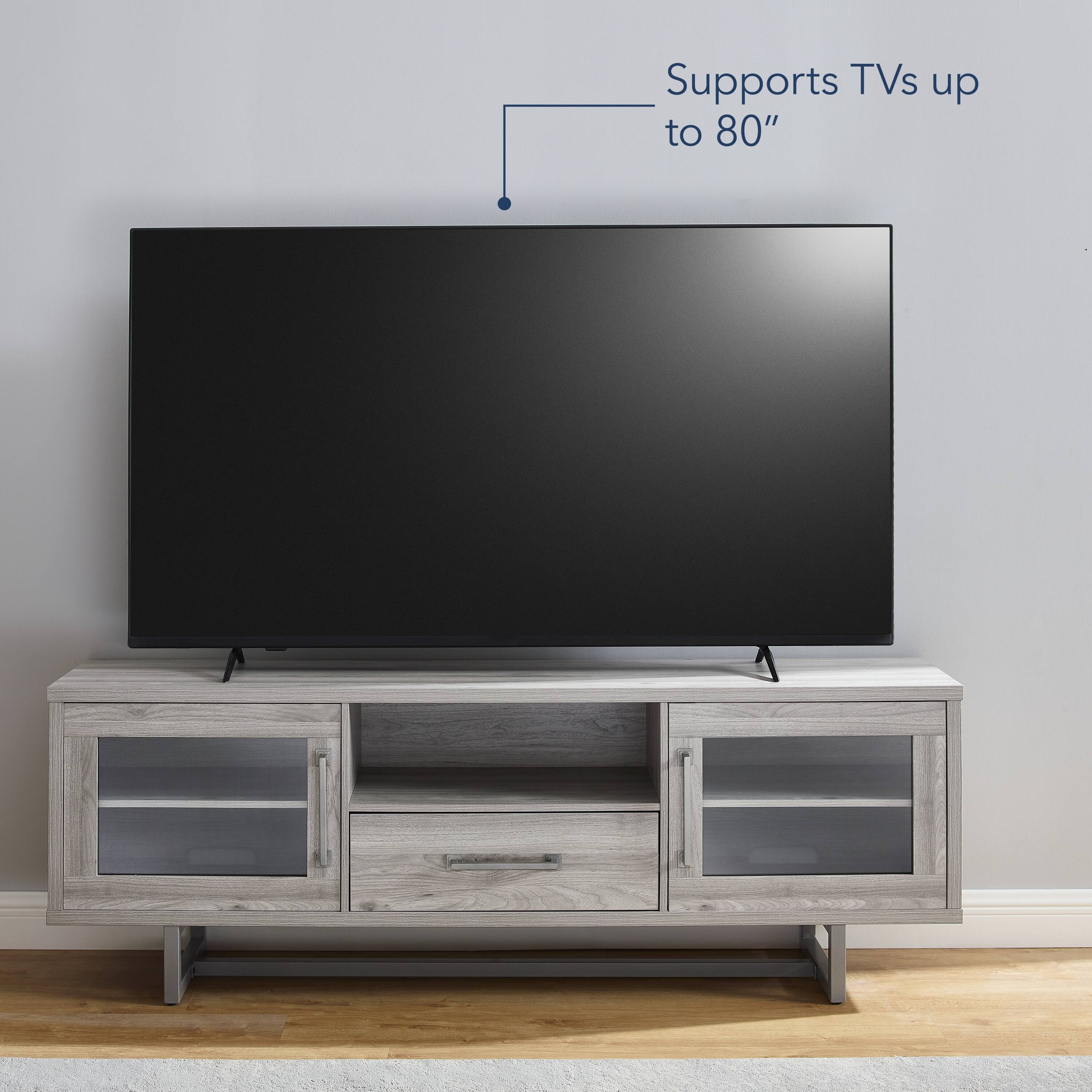 Insignia™ - TV Stand for Most TVs Up to 80" - Gray - Image 7