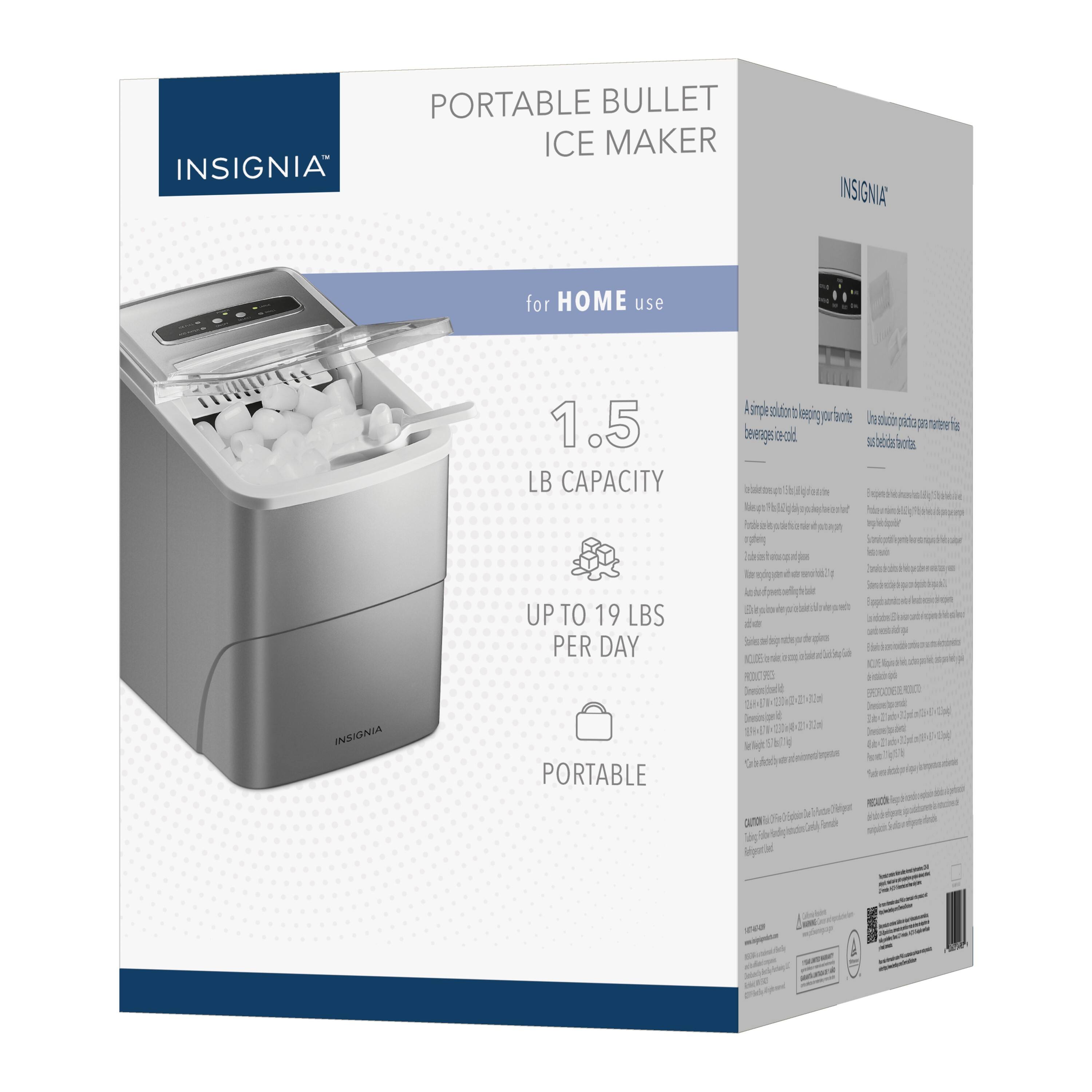 Insignia™ - Portable Ice Maker with Auto Shut-Off - Silver - Image 8