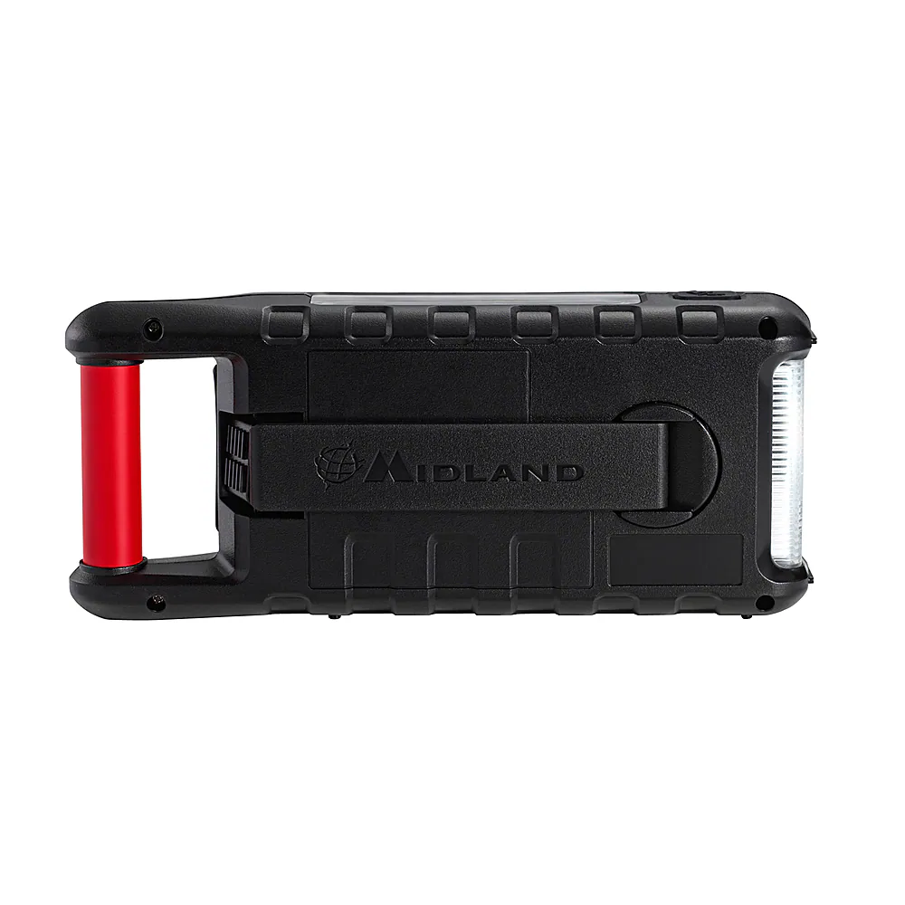 Midland - E+READY Emergency Crank Weather Alert Radio - Black / Red - Image 4