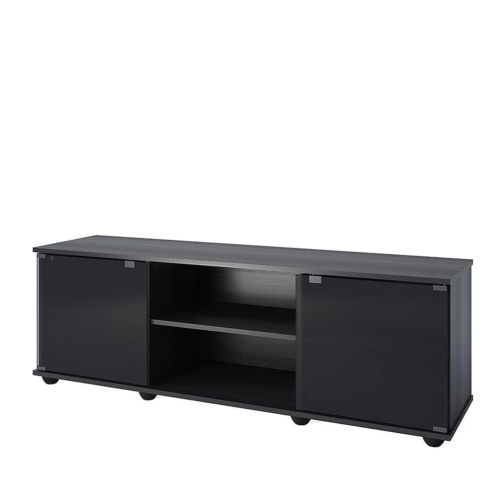 CorLiving - Holland Black Wooden TV Stand, for TVs up to 75" - Ravenwood Black - Image 7