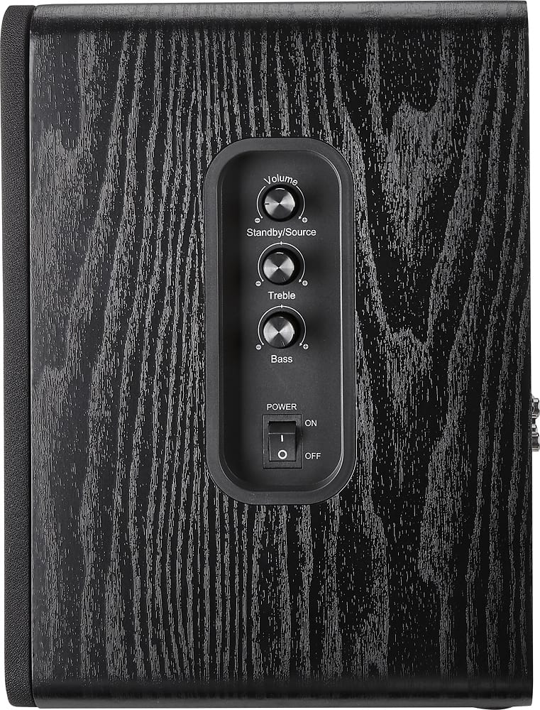 Insignia™ - 25w (per speaker, 50w total) Bluetooth Bookshelf Speakers - Black - Image 5