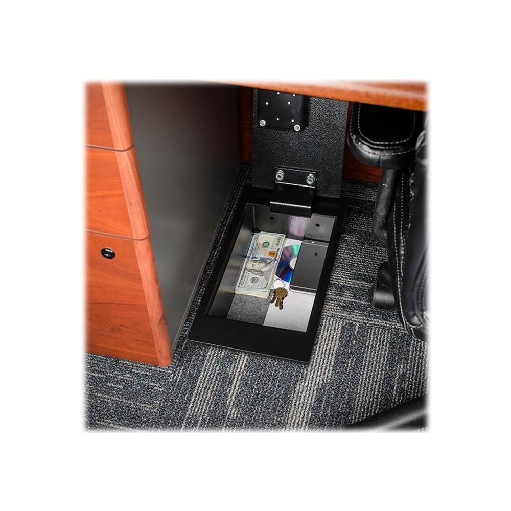 Barska - 0.22 Cu. Ft. Hidden Floor Safe with Key Lock-Solid Steel Construction, Concealed Design - Black - Image 8