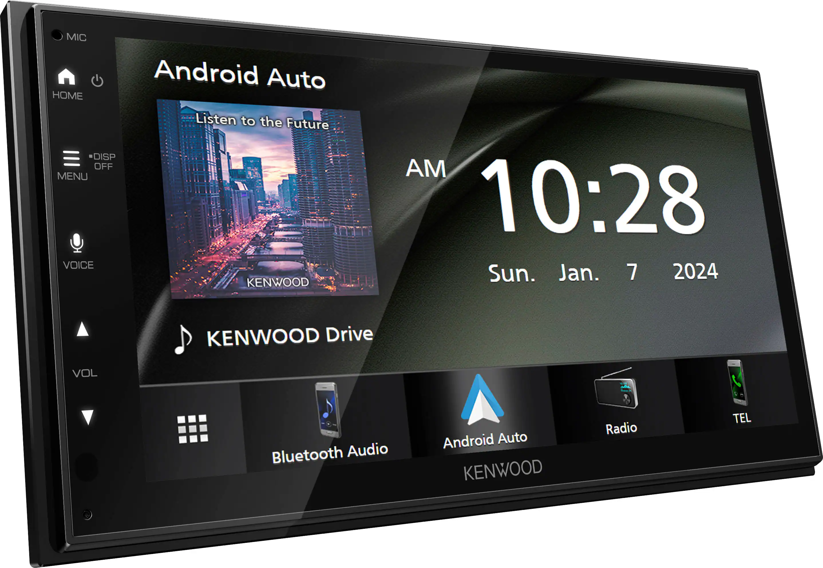 Kenwood - 6.8" - Wireless Apple CarPlay and Android Auto Bluetooth Digital Multimedia Receiver - Black - Image 2